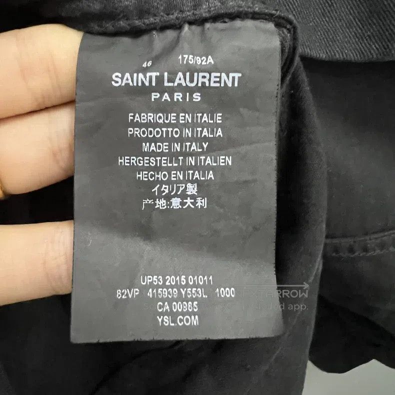 Saint Laurent Paris Saint Laurent Paris Black Zip-Up Lapel Parka Jacket Size US M / EU 48-50 / 2 - 3 Thumbnail