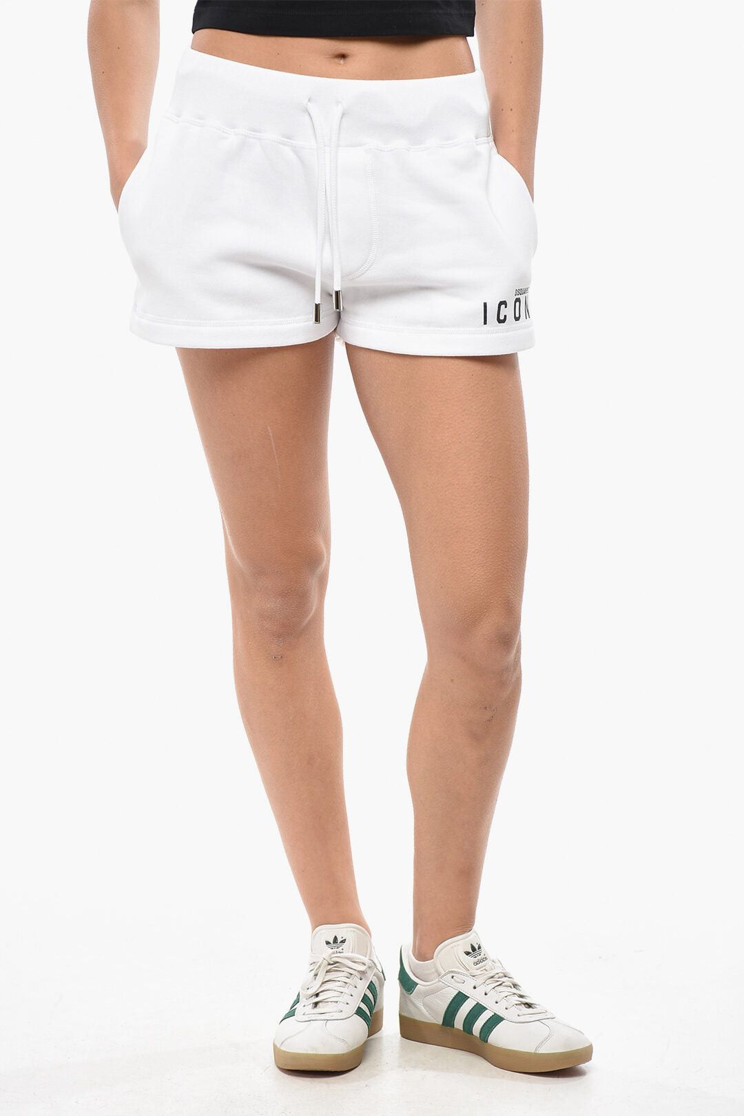 Dsquared2 Brushed Cotton Shorts ICON with Drawstring Size 32" / US 10 / IT 46 - 1 Thumbnail