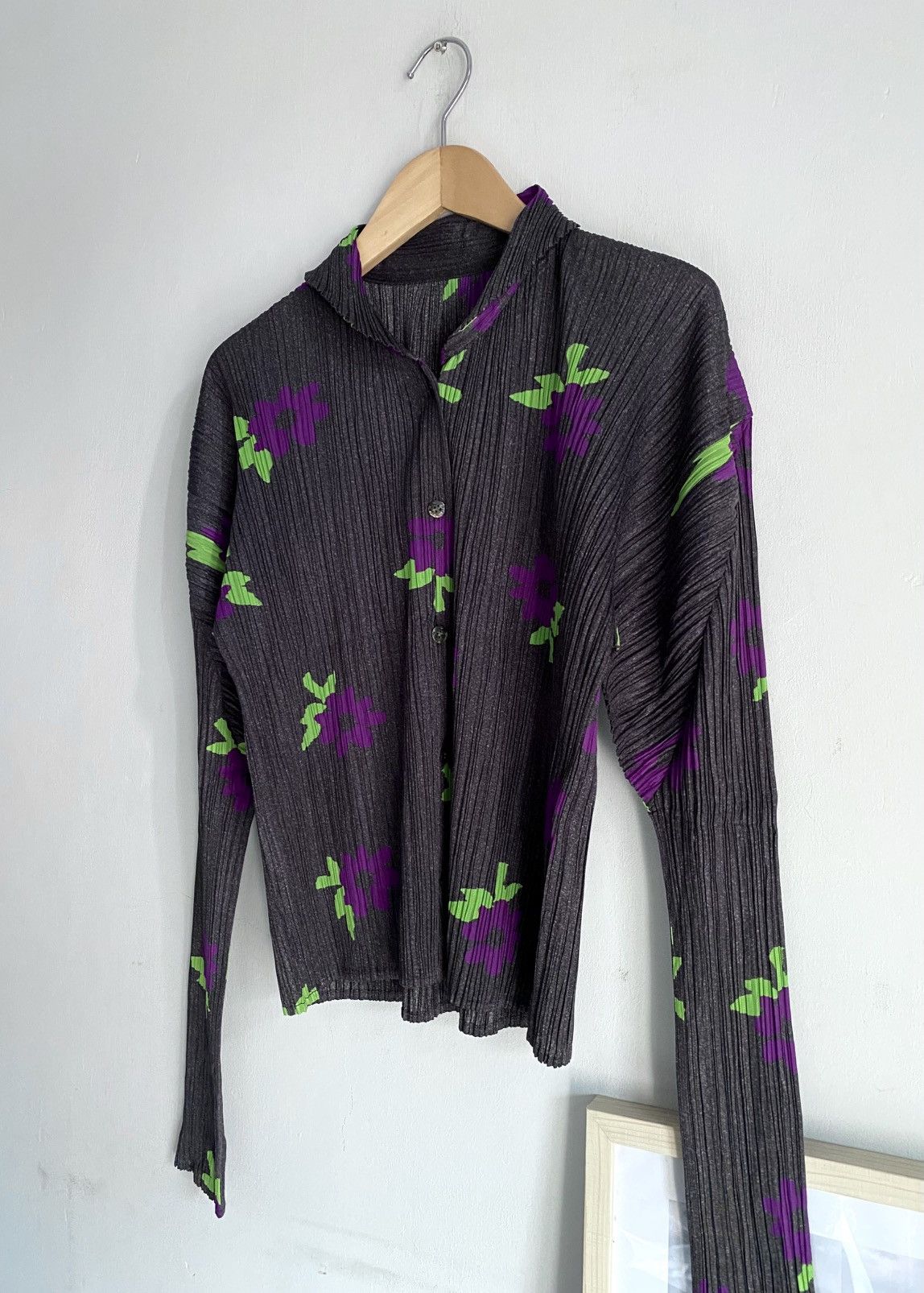 Pleats Please Issey Miyake Pleats Please Pleated Issey Miyake L/S Shirt Cardigan Flower Size M / US 6-8 / IT 42-44 - 3 Thumbnail