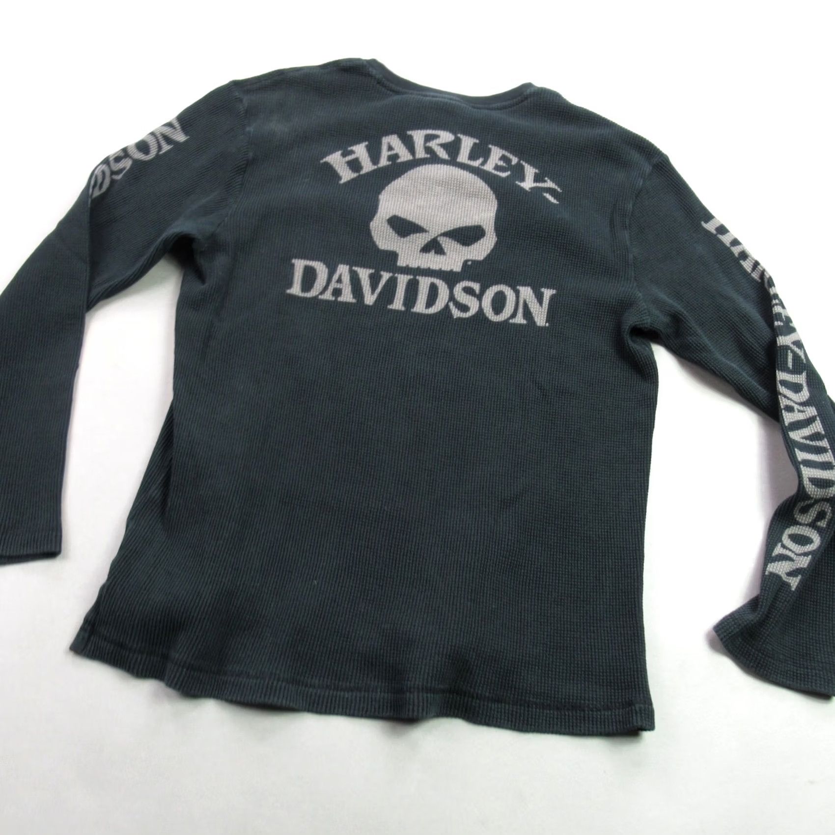 Harley Davidson Harley-Davidson Sweatshirt Mens Large Long Sleeve Henley Crew Neck Black Size US L / EU 52-54 / 3 - 7 Thumbnail