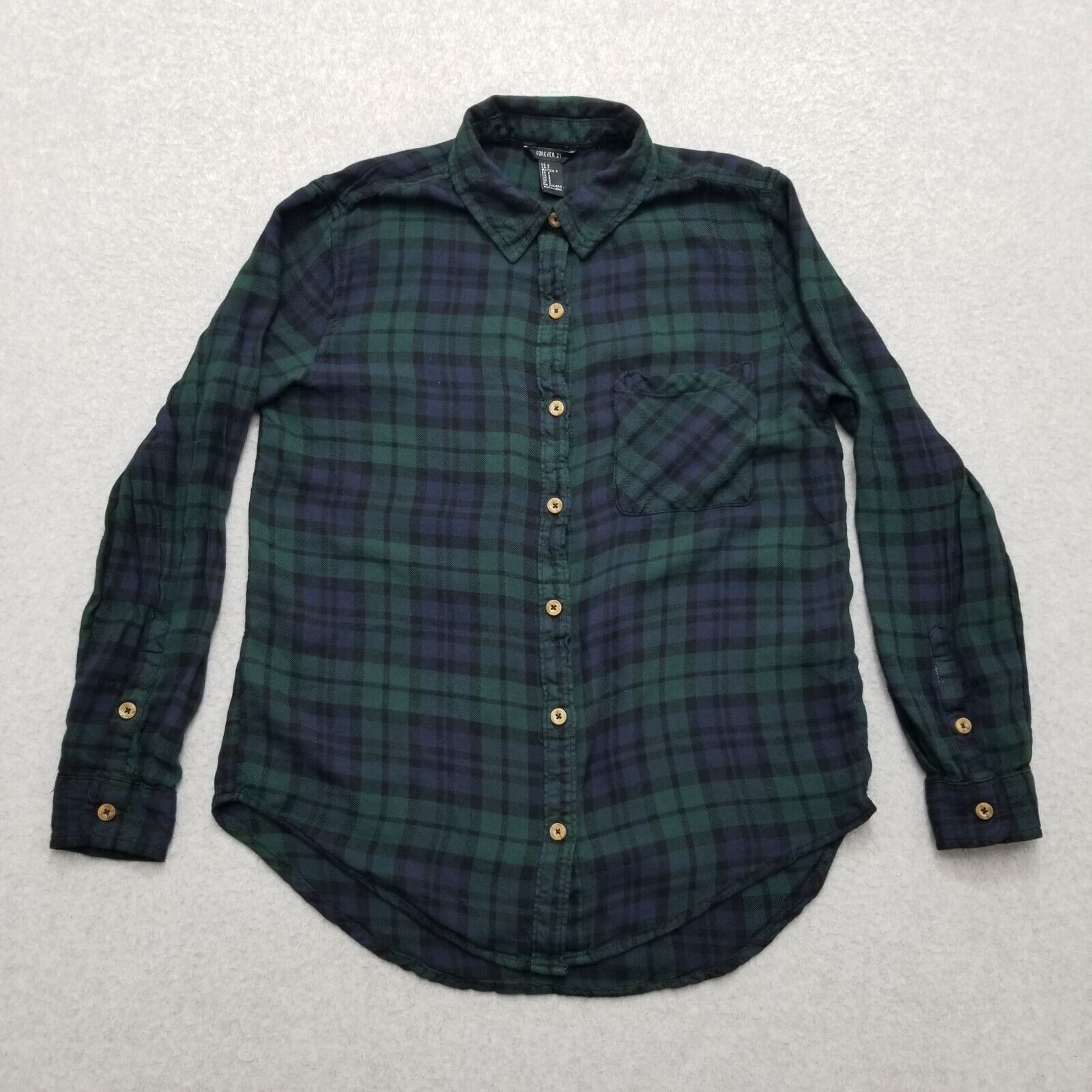 Forever 21 Forever 21 Shirt Womens Small Plaid Button Up Long Sleeve Size S / US 4 / IT 40 - 1 Thumbnail