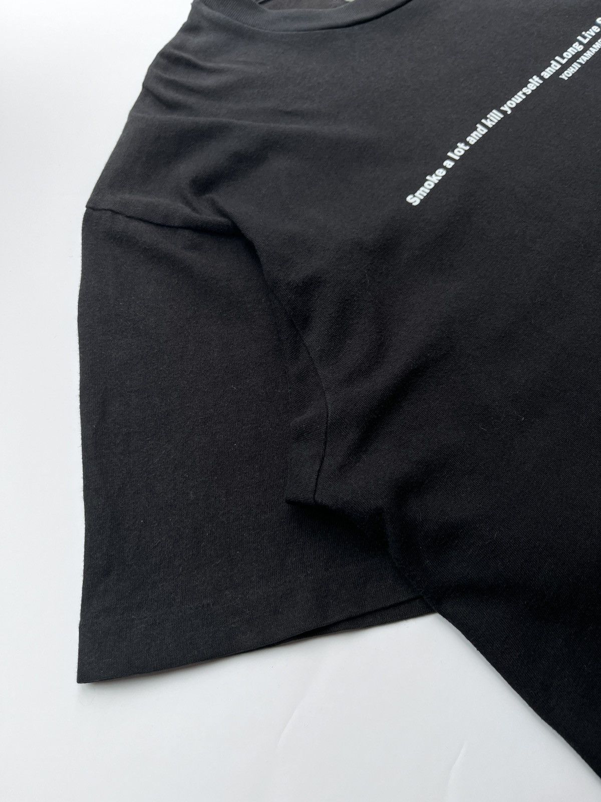 Yohji Yamamoto Yohji Yamamoto Pour Homme 90’s “smoke & kill yourself” tee Size US XL / EU 56 / 4 - 7 Thumbnail
