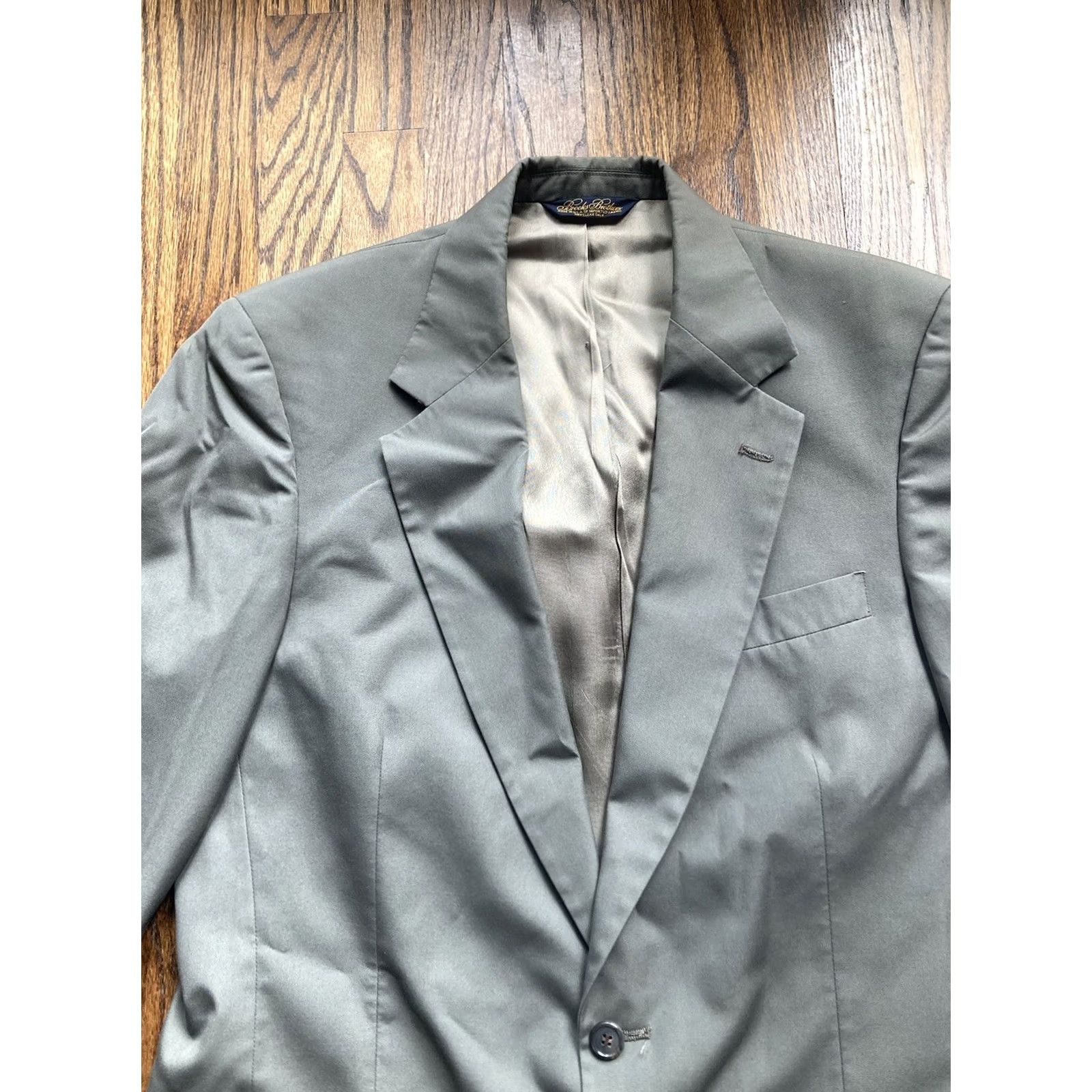 Brooks Brothers VINTAGE Brooks Brothers Sport Coat Jacket Green Notch Lapel 2-Button 40 Long Mens Regular Size US XXS / EU 40 - 4 Thumbnail
