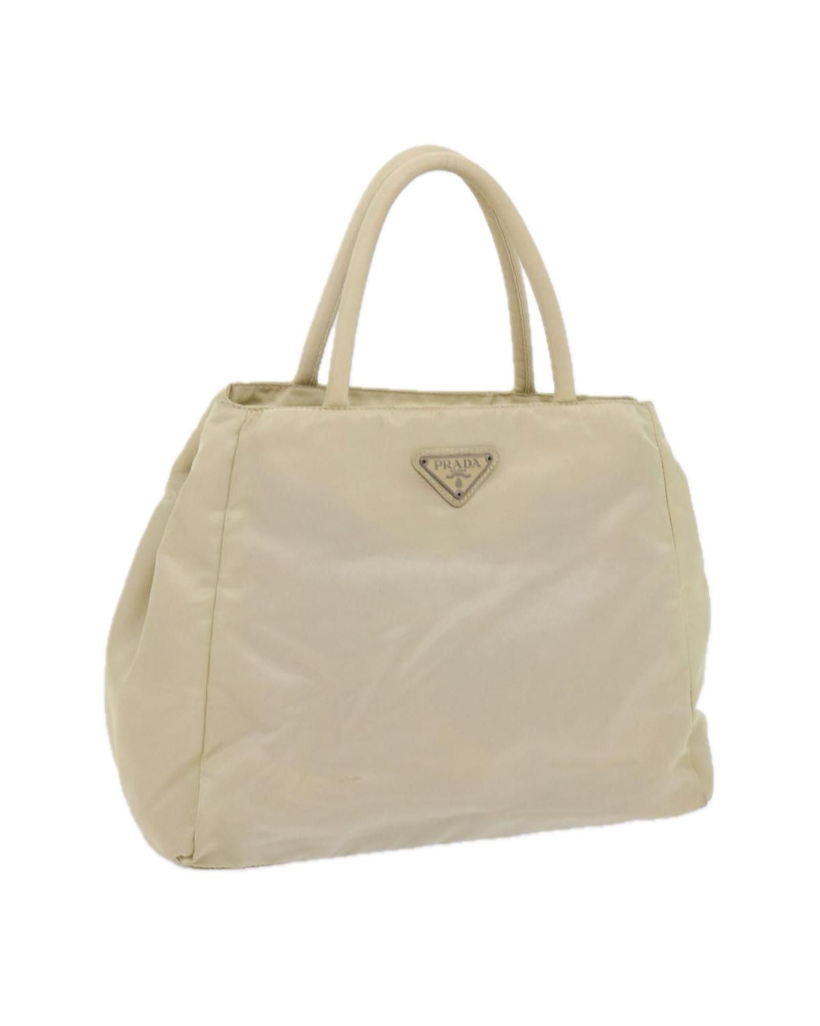 image of Prada Elegant Beige Synthetic Bag With Timeless Charm, Women's