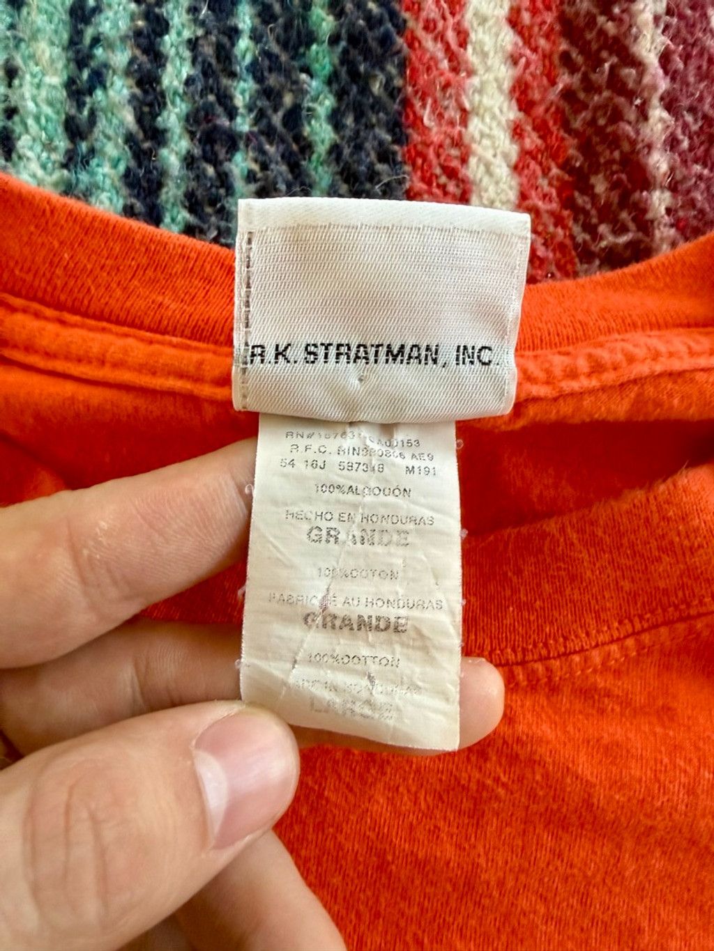 Harley Davidson 00s Harley Davidson Southhampton Orange Pocket Tee L Size US L / EU 52-54 / 3 - 5 Thumbnail