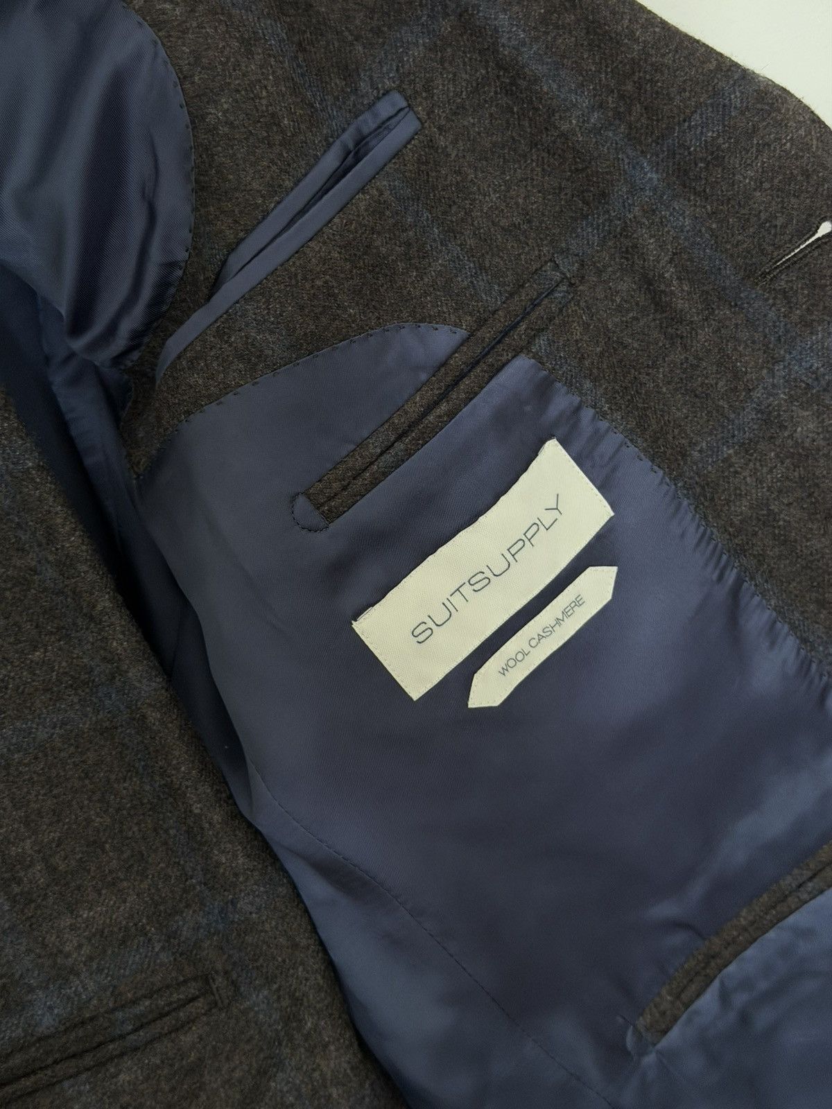 Suitsupply Suitsupply Lazio Wool Cashmere Windowpane Suit 38 Size 38R - 3 Thumbnail