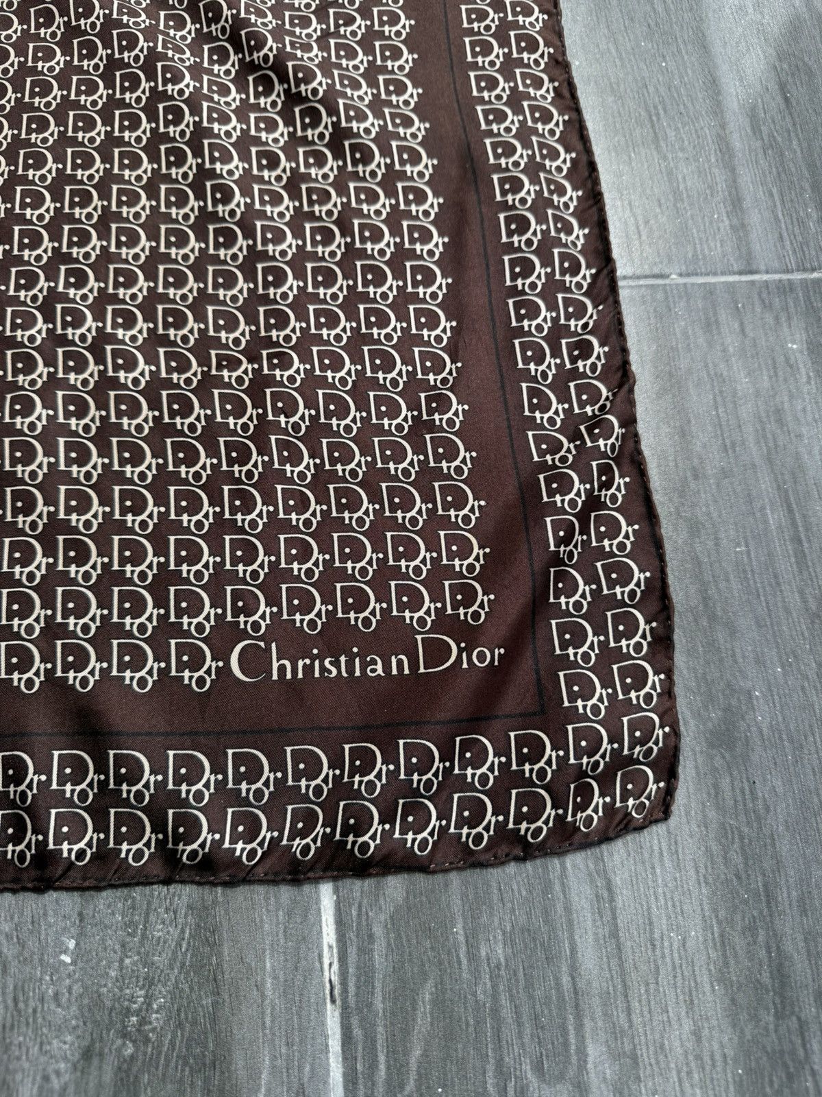 Dior Christian Dior Fullprint Logo Silk Bandana / Handkerchief Size ONE SIZE - 2 Thumbnail