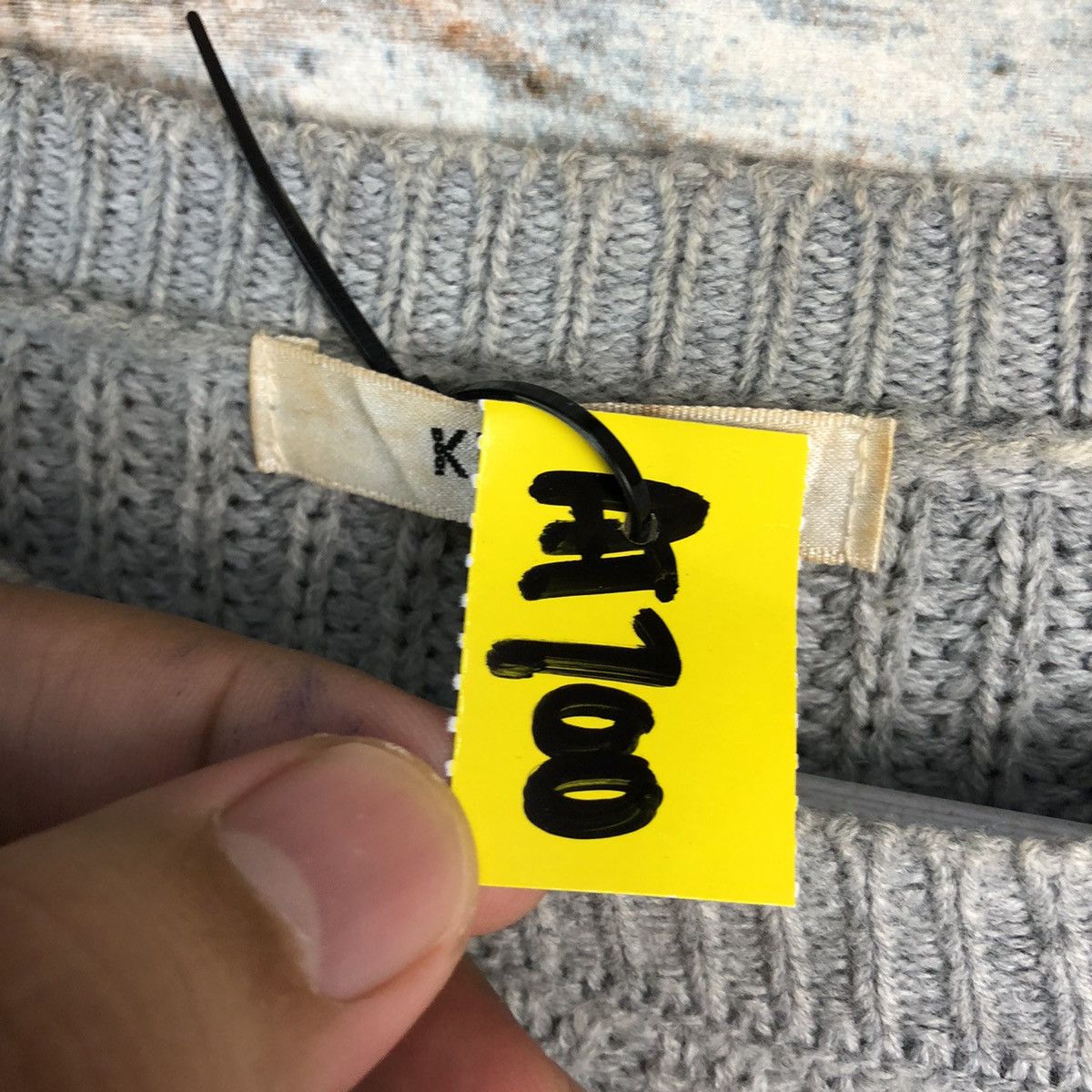 Homespun Knitwear × Japanese Brand Khalita vintage Grey Knitwear #A1700 Size US L / EU 52-54 / 3 - 9 Thumbnail