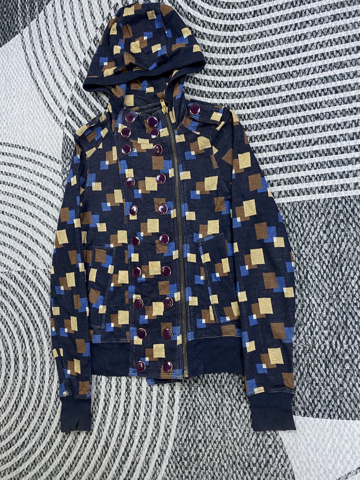 Marc by Marc Jacobs Vintage Marc Jacobs Multibutton Zipper Sweatshirt Hooded Size US S / EU 44-46 / 1 - 4 Thumbnail