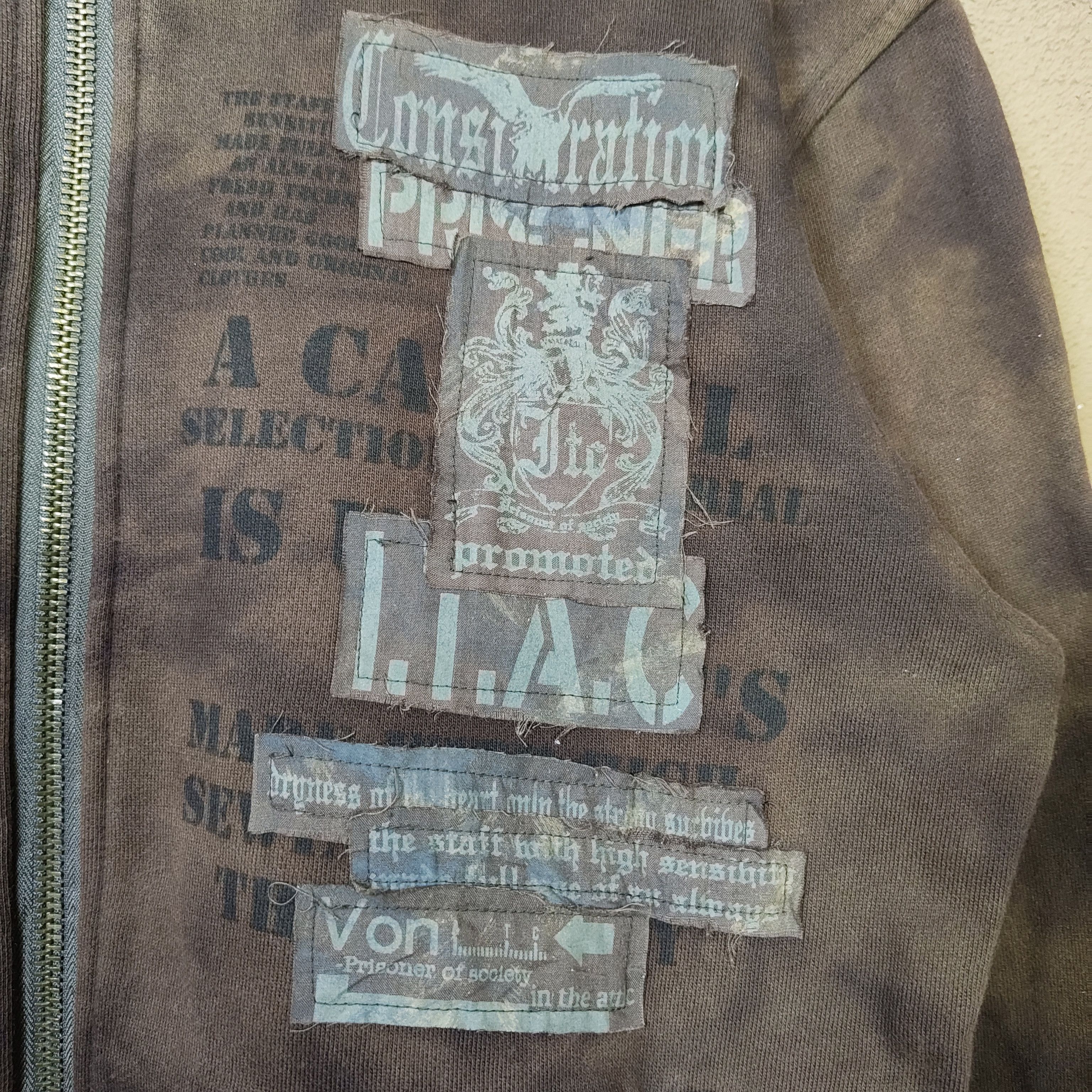 In The Attic Faded IN THE ATTIC Y2K Full Zip Hoodie Size US L / EU 52-54 / 3 - 3 Thumbnail