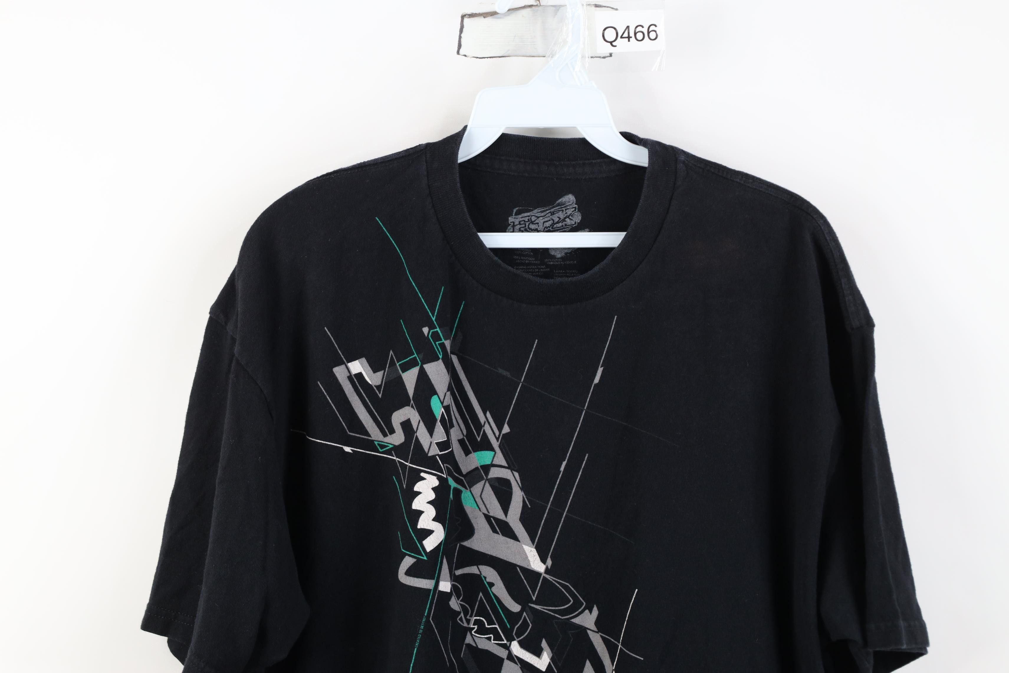Fox Racing Vintage Y2K Fox Racing Short Sleeve T-Shirt Black Cotton Size US XL / EU 56 / 4 - 2 Thumbnail