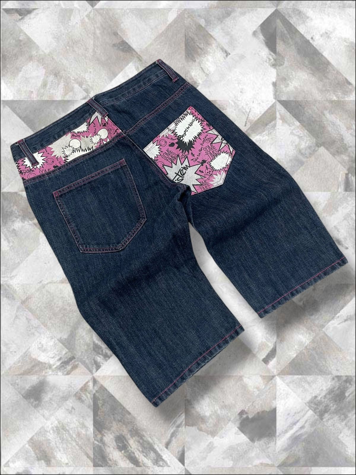 Hysteric Glamour Vintage 1990s Japan Designer Deugro Art Fancy Short Denim Size US 30 / EU 46 - 9 Thumbnail