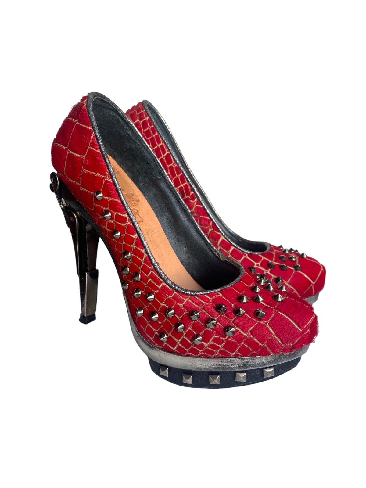 image of Avant Garde x New Rock M-Punk034 Red Heel Shoes, Women's (Size 6)