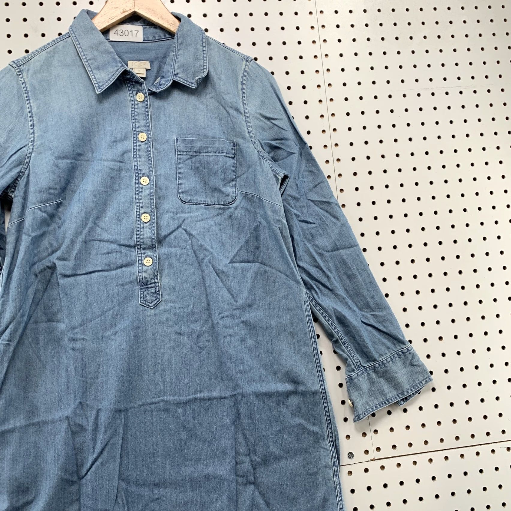 J.Crew JCREW Denim Shirt Dress Womens Small Blue Long Sleeve Button Up Collared Size S / US 4 / IT 40 - 6 Thumbnail