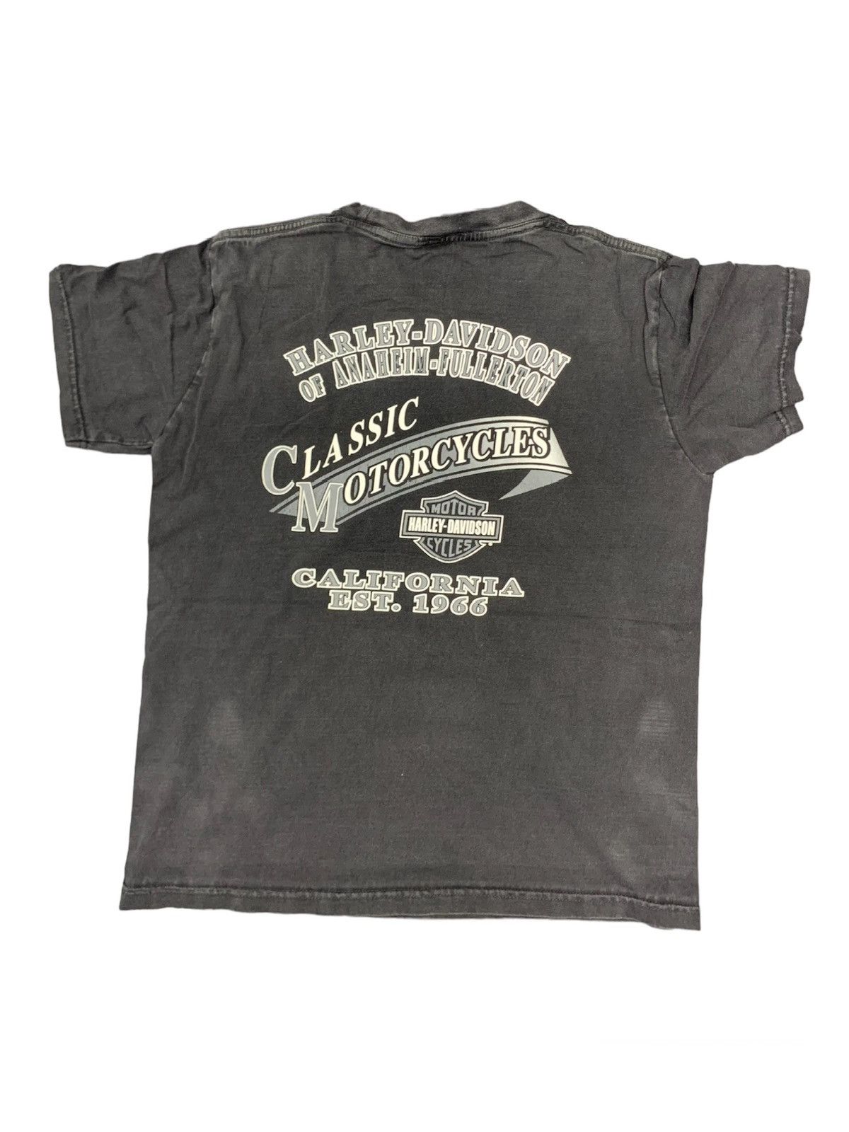 Harley Davidson × Vintage Vintage Thrashed Faded Flame Engine Harley Davidson Tshirt Size US S / EU 44-46 / 1 - 2 Thumbnail