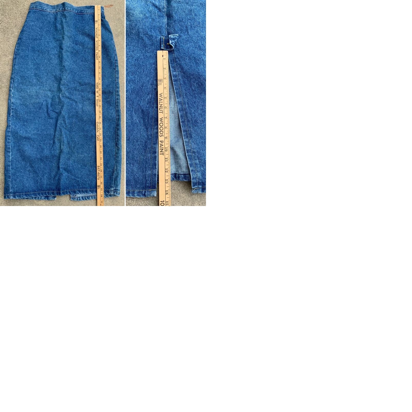 Vintage VINTAGE Bongo jeans skirt denim high waisted size 11 28.5 in waist 80s 90s blue Size 32" / US 10 / IT 46 - 9 Thumbnail