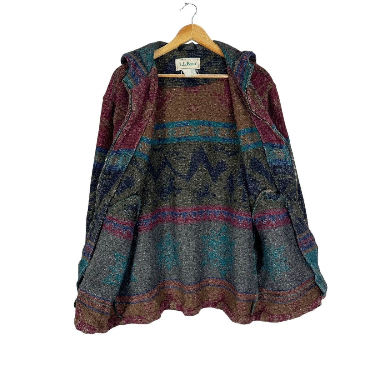 L.L. Bean ⚡️LL BEAN AZTEC NATIVE HOODIE ZIPPER JACKET Size US M / EU 48-50 / 2 - 8 Thumbnail
