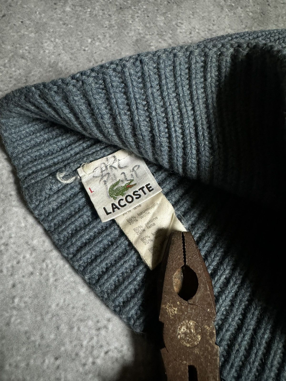 Lacoste × Vintage Vintage Lacoste Ribbed Beanie Hat Size ONE SIZE - 4 Thumbnail