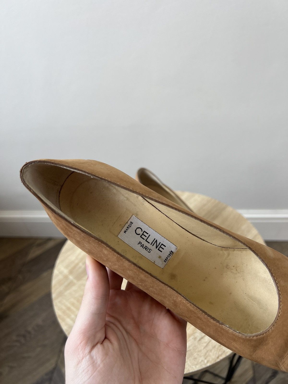 Celine Vintage Celine Women’s Brown Suede Leather Heels Pointed Toe Size US 7 / IT 37 - 7 Thumbnail