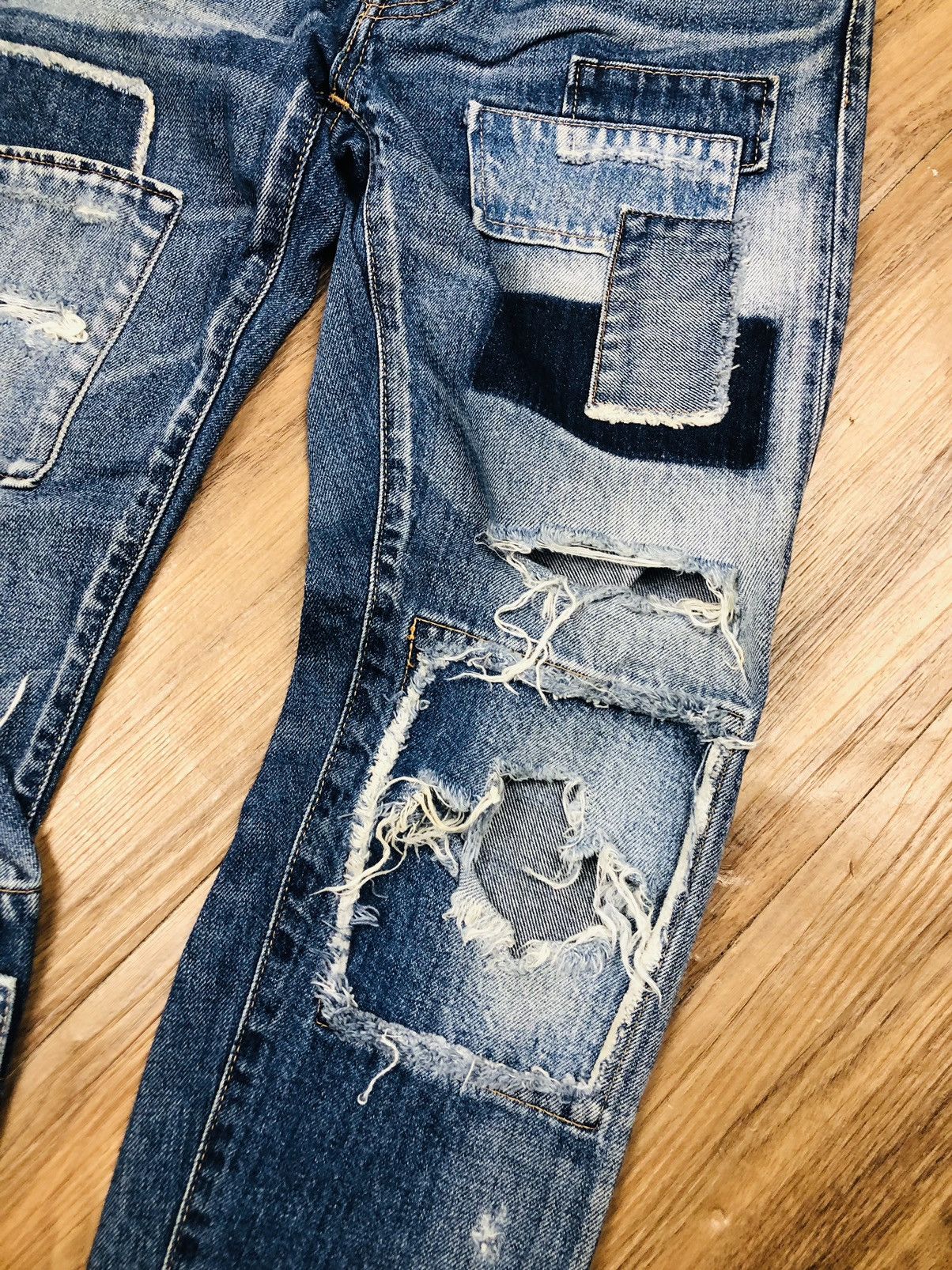 MOUSSY MOUSSY VINTAGE PATCHWORK DENIM (40) Size 25" / US 0 / IT 36 - 6 Thumbnail