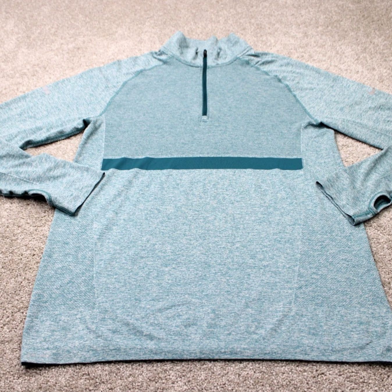 Nike Nike Running Sweatshirt Mens Large Blue Dri-Fit 1/2 Zip Poly/Nylon L/S Pullover Size US L / EU 52-54 / 3 - 2 Thumbnail
