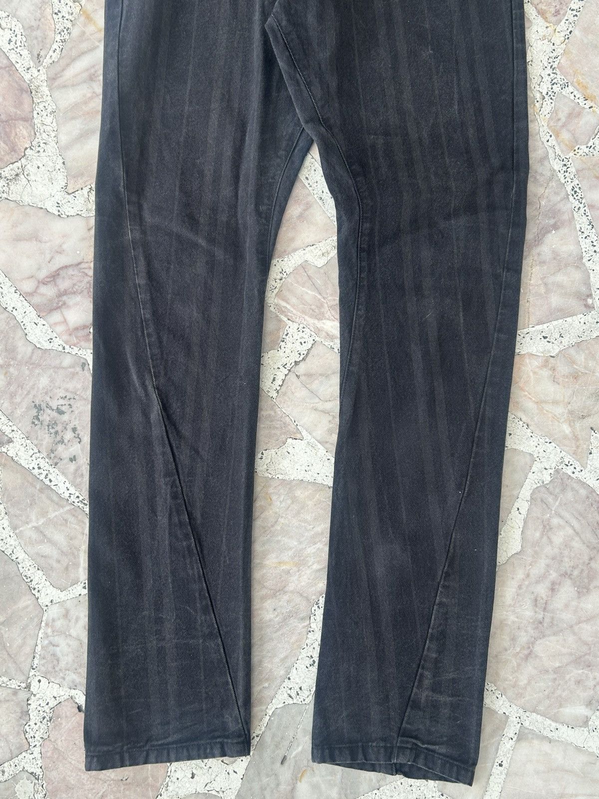 Vivienne Westwood Crazy Punk Vivienne Westwood Assymmetry Black Stripe Denim Size US 31 - 3 Thumbnail
