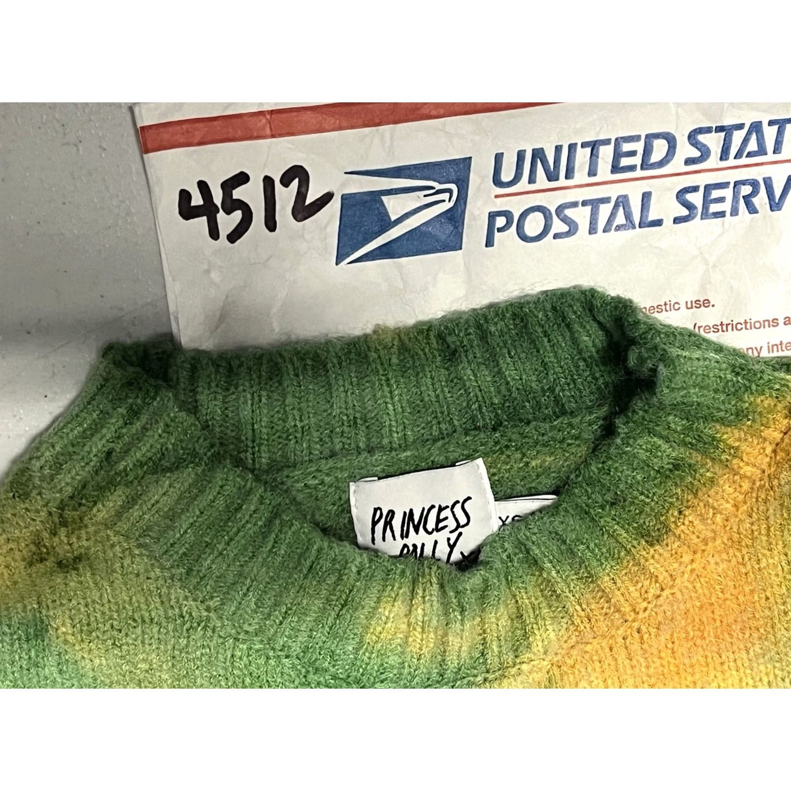PRINCESS POLLY Princess Polly Womens Tie Dye Pullover Crew Sweater XS Multicolor Hippie Boho Knit Long Sleeve Mock Neck Casual Size XS / US 0-2 / IT 36-38 - 8 Thumbnail