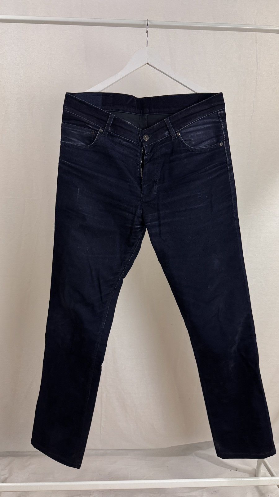 Yves Saint Laurent Yves Saint Laurent Flocked Denim Straight Leg Jeans Size US 33 - 2 Thumbnail