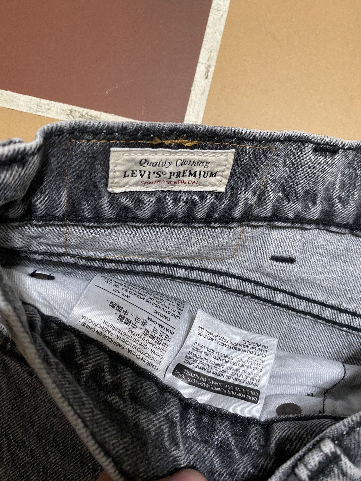 Levi's Vintage Levis 502 destressed designer black denim Size US 38 / EU 54 - 4 Thumbnail