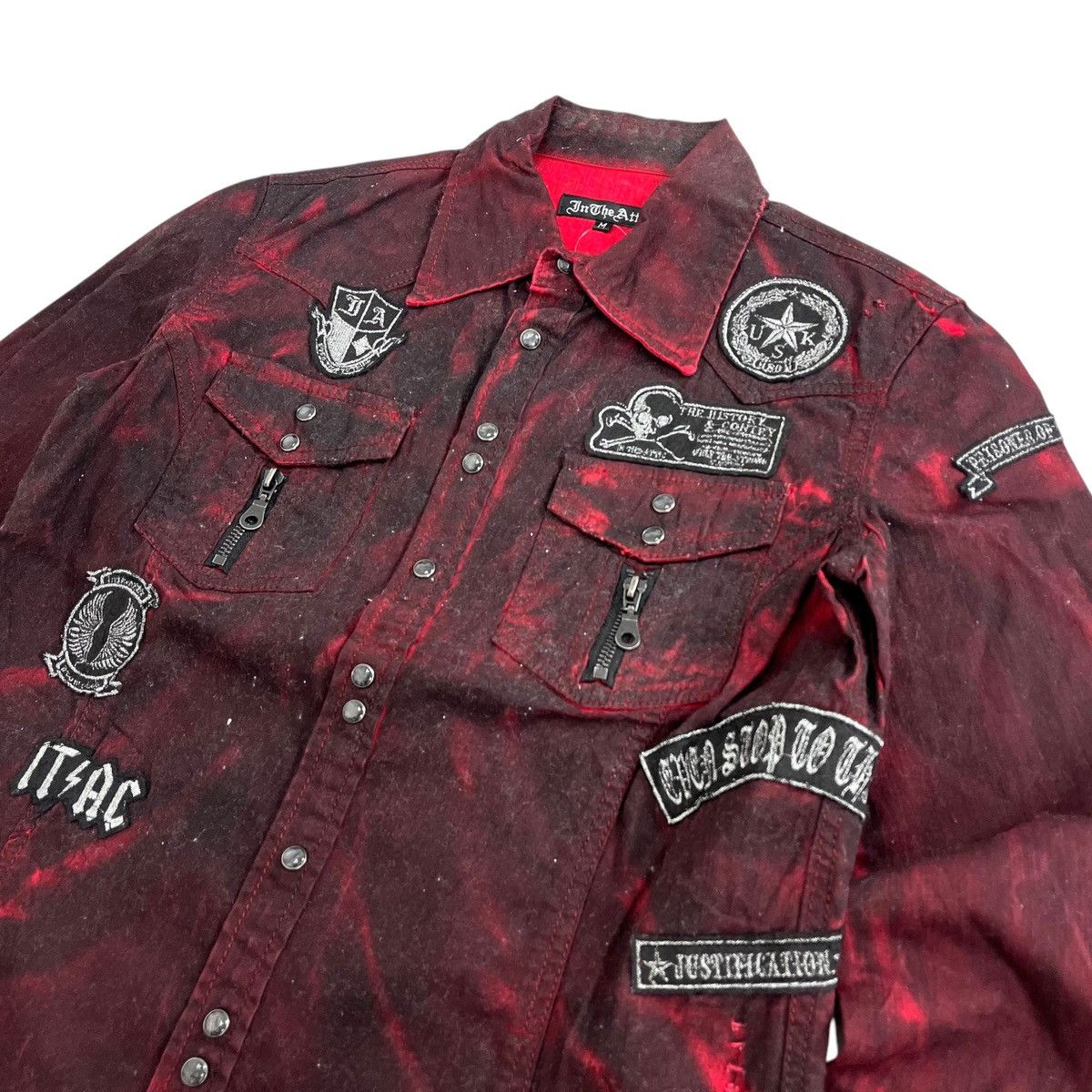 If Six Was Nine × In The Attic × Le Grande Bleu (L.G.B.) In The Attic like H Anarchy Lgb Distressed Bone Button Shirt Size US M / EU 48-50 / 2 - 2 Thumbnail