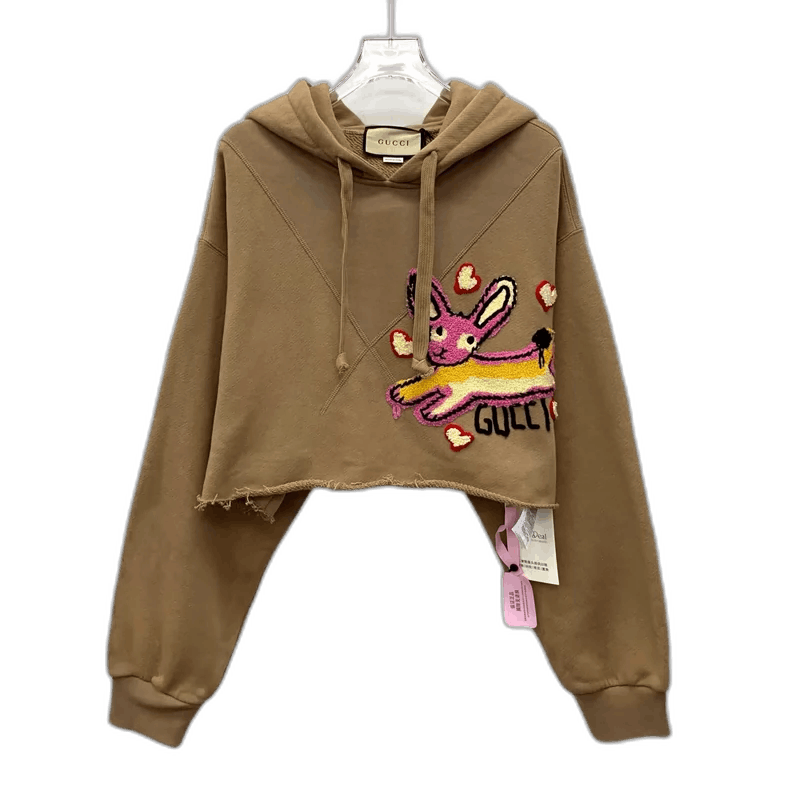 Gucci Gucci Brown Hoodie with Animal Print Design-2506 Size L / US 10 / IT 46 - 1 Thumbnail