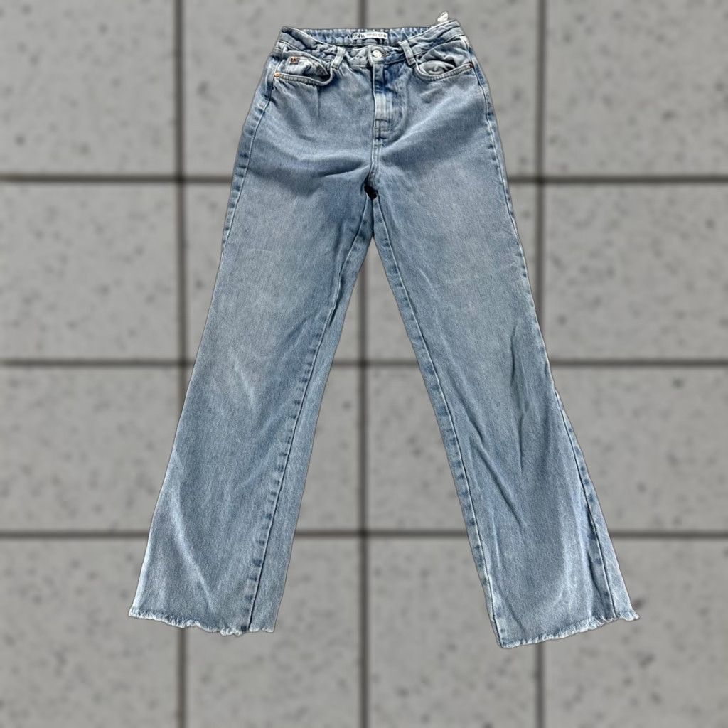 Ader Error × Zara Ader Error x Zara patchwork wide leg jeans | Grailed