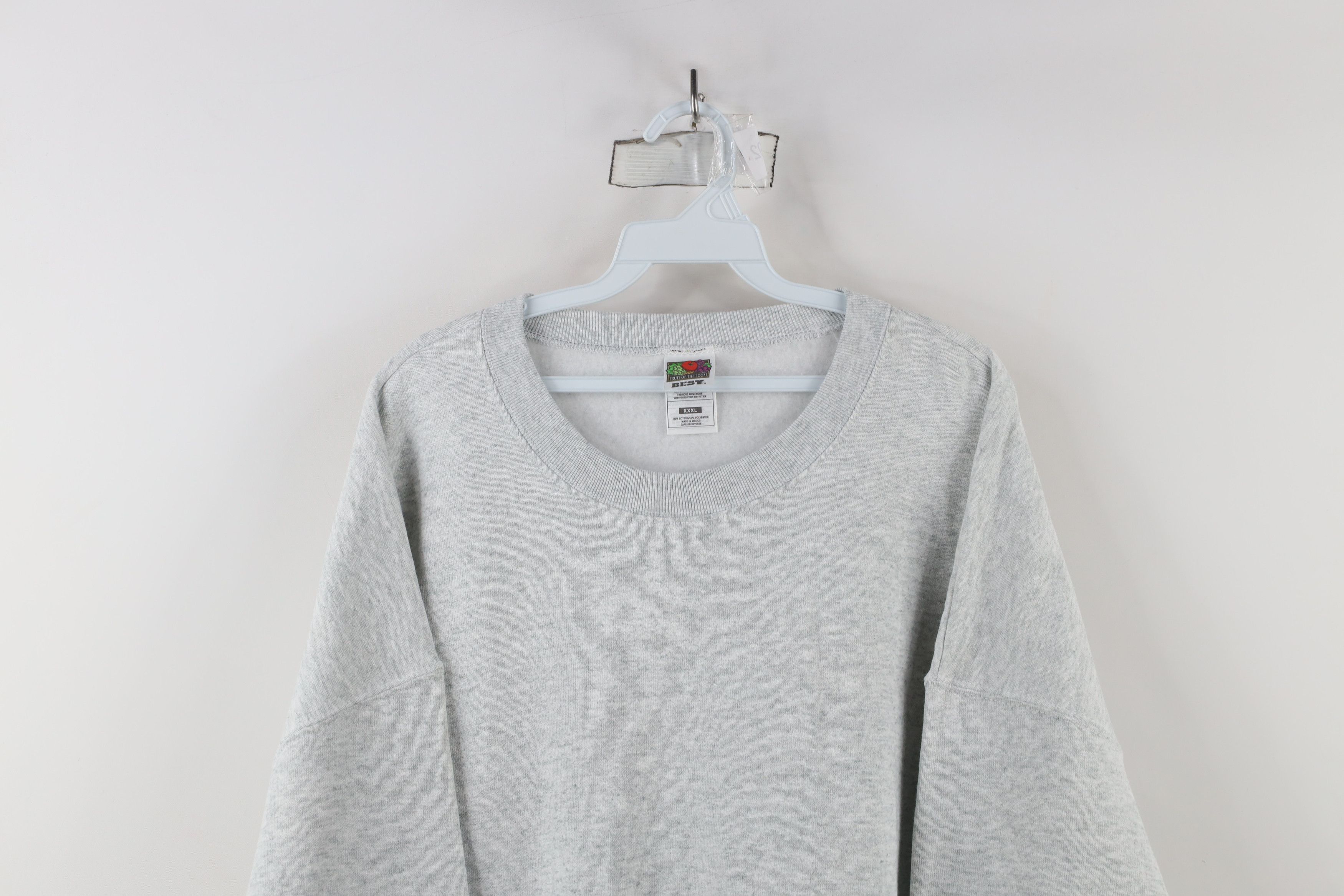 Vintage Vintage 90s Streetwear Crewneck Sweatshirt Heather Gray Size US XXL / EU 58 / 5 - 2 Thumbnail