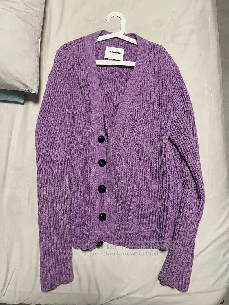 Jil Sander Jil Sander size 48 Purple cardigan Size US L / EU 52-54 / 3 - 1 Thumbnail