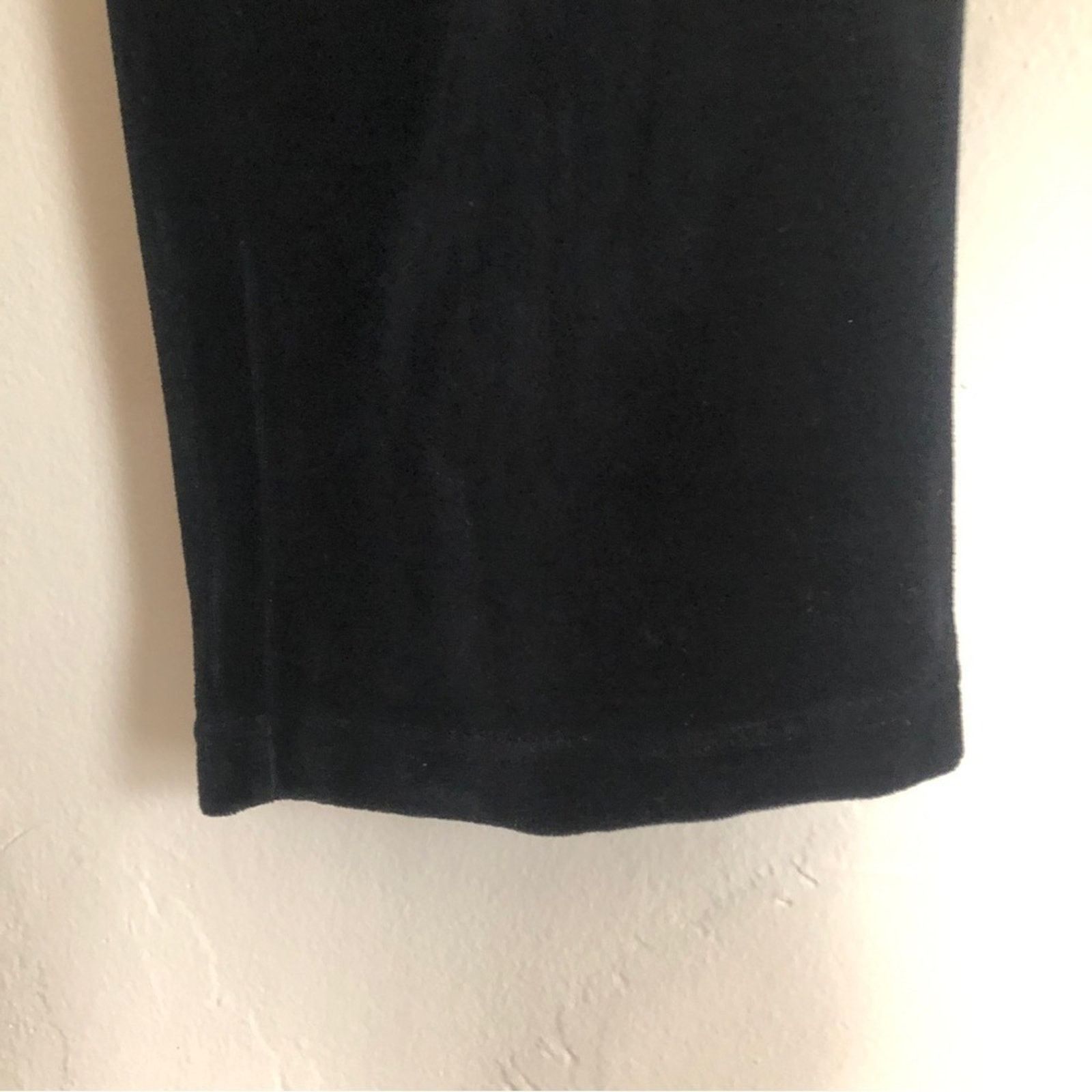 Other Onque Casuals Black Velour Velvet Sweatpants Track Pants Size 26" / US 2 / IT 38 - 4 Thumbnail