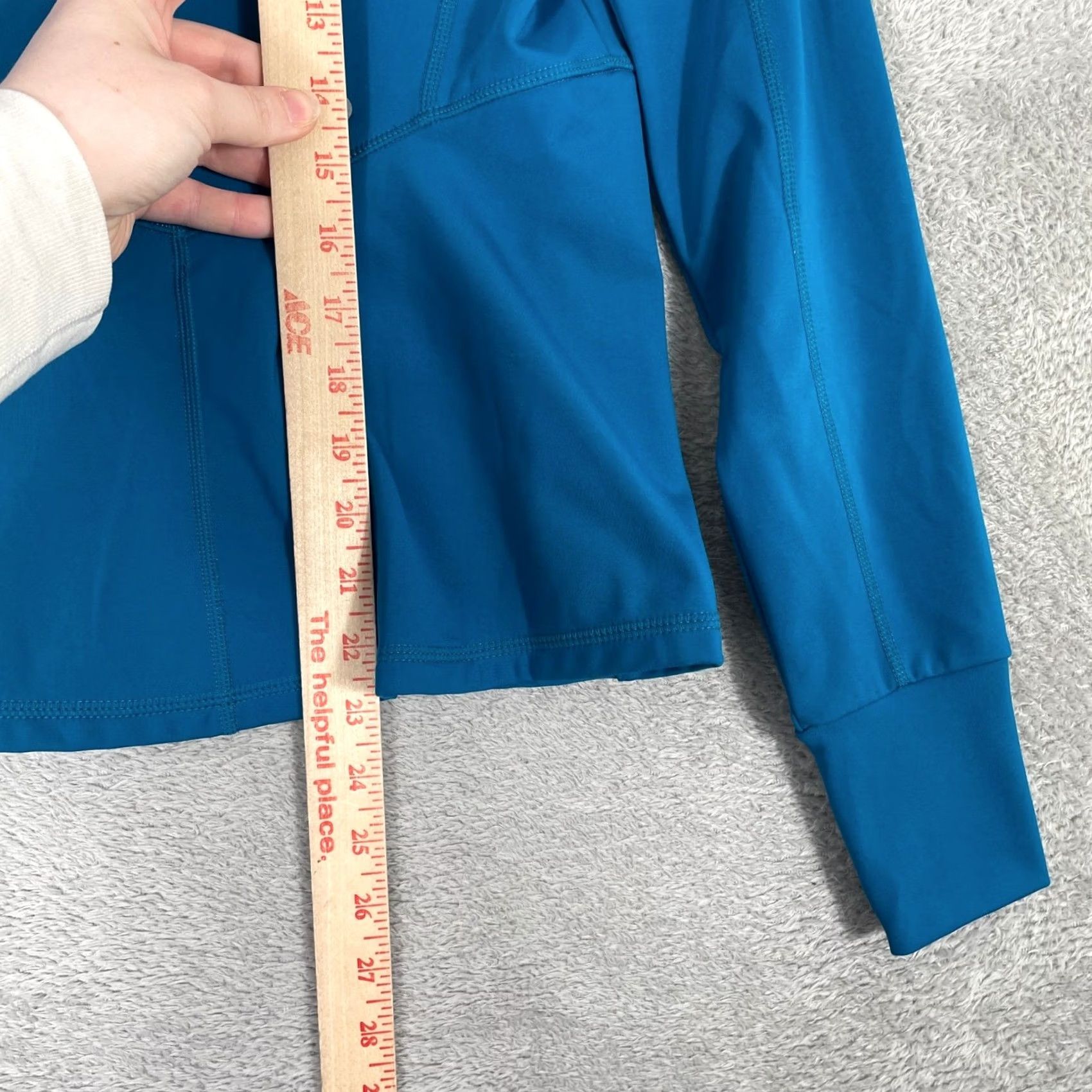 Altea Member's Mark Jacket Womens XS Teal Full Zip Thumbholes Fleece Lined Size XS / US 0-2 / IT 36-38 - 7 Thumbnail