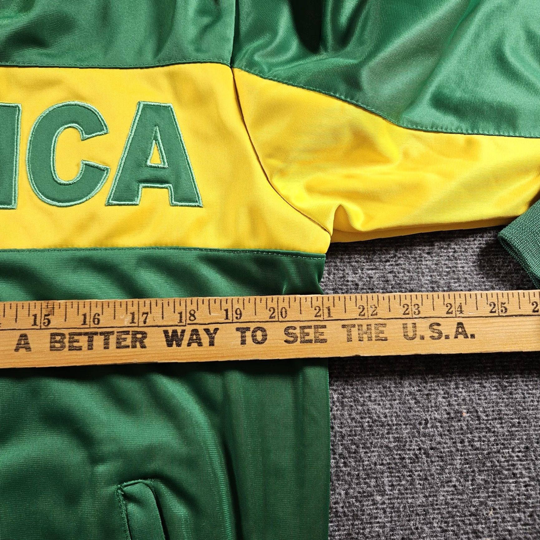 Puma PUMA Jacket Mens L Green Jamaica Track Full Zip Colorblock Polyester Size US L / EU 52-54 / 3 - 5 Thumbnail