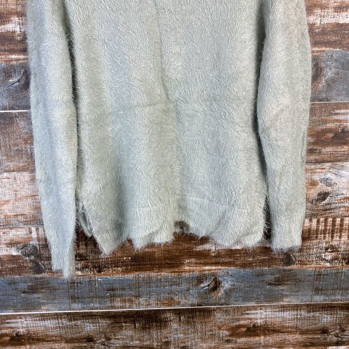 Japanese Brand D Bou Jeloud faded Light Green shaggy Mohair Knitwear#c1046 Size M / US 6-8 / IT 42-44 - 13 Thumbnail