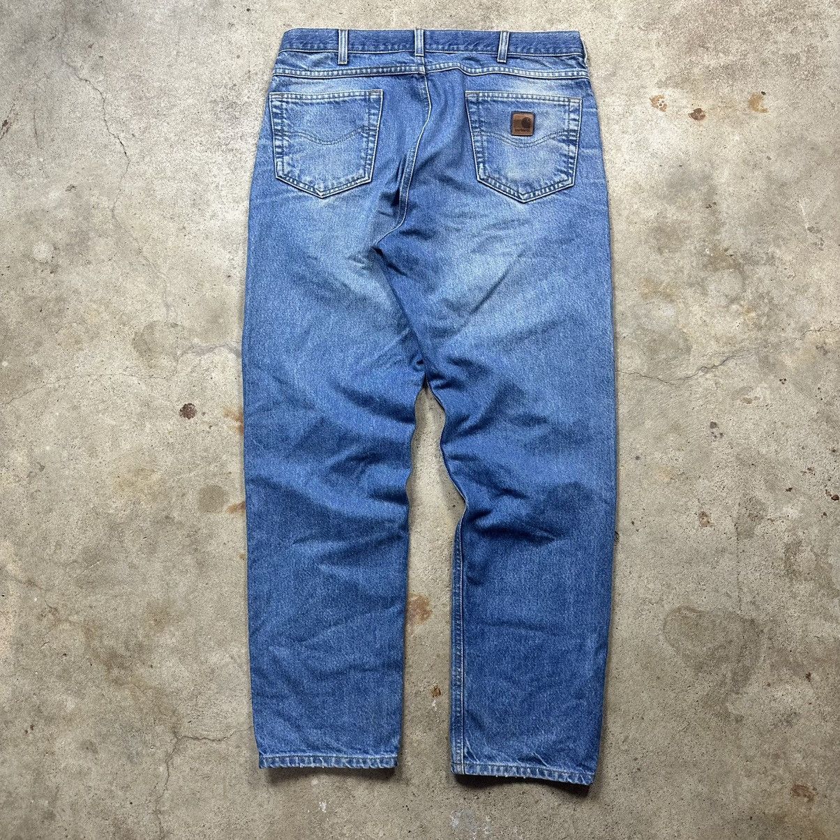 Carhartt Vintage 90s Faded Blue Denim Carhartt Baggy Skater Jeans Size US 36 / EU 52 - 7 Thumbnail