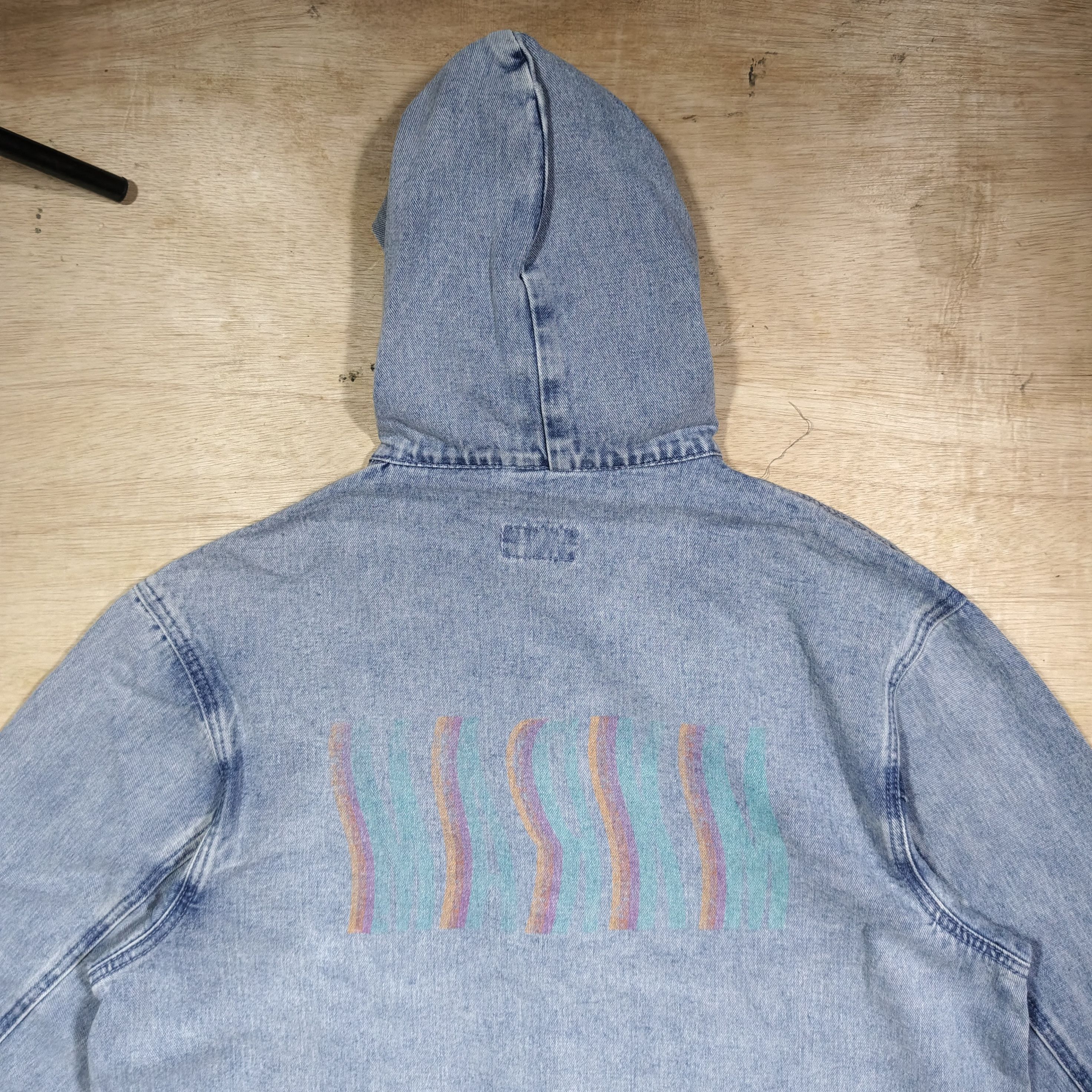 Other MARK-M Wave Logo Denim Zipper Hoodie Size US L / EU 52-54 / 3 - 6 Thumbnail