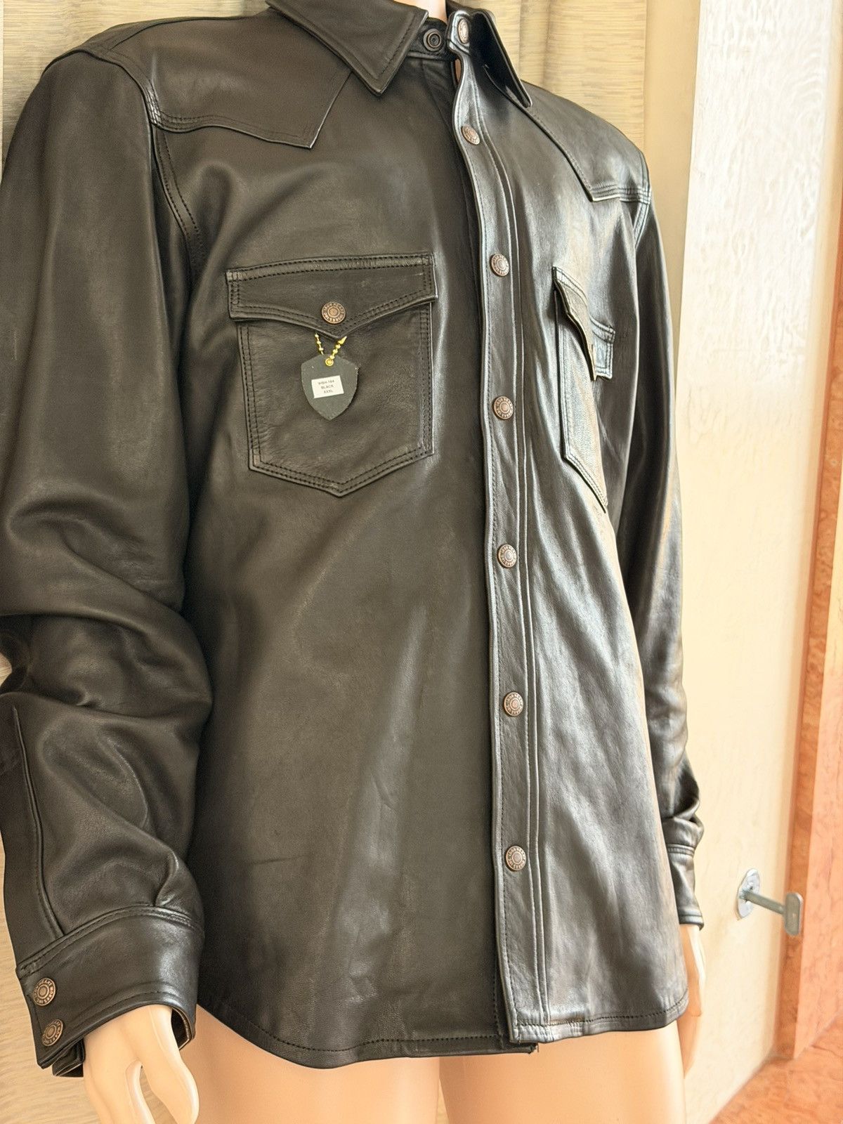 Iron Heart New IHSH-164 IRON HEART Men’s Deer Leather Jacket Overshirt Size US XXL / EU 58 / 5 - 8 Thumbnail