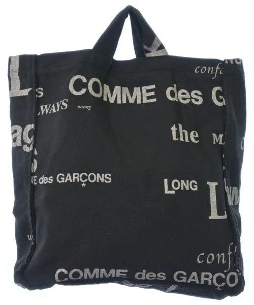 Comme des Garcons Tote Bag all-over pattern wool logo print Black x Silver Size ONE SIZE - 2 Thumbnail