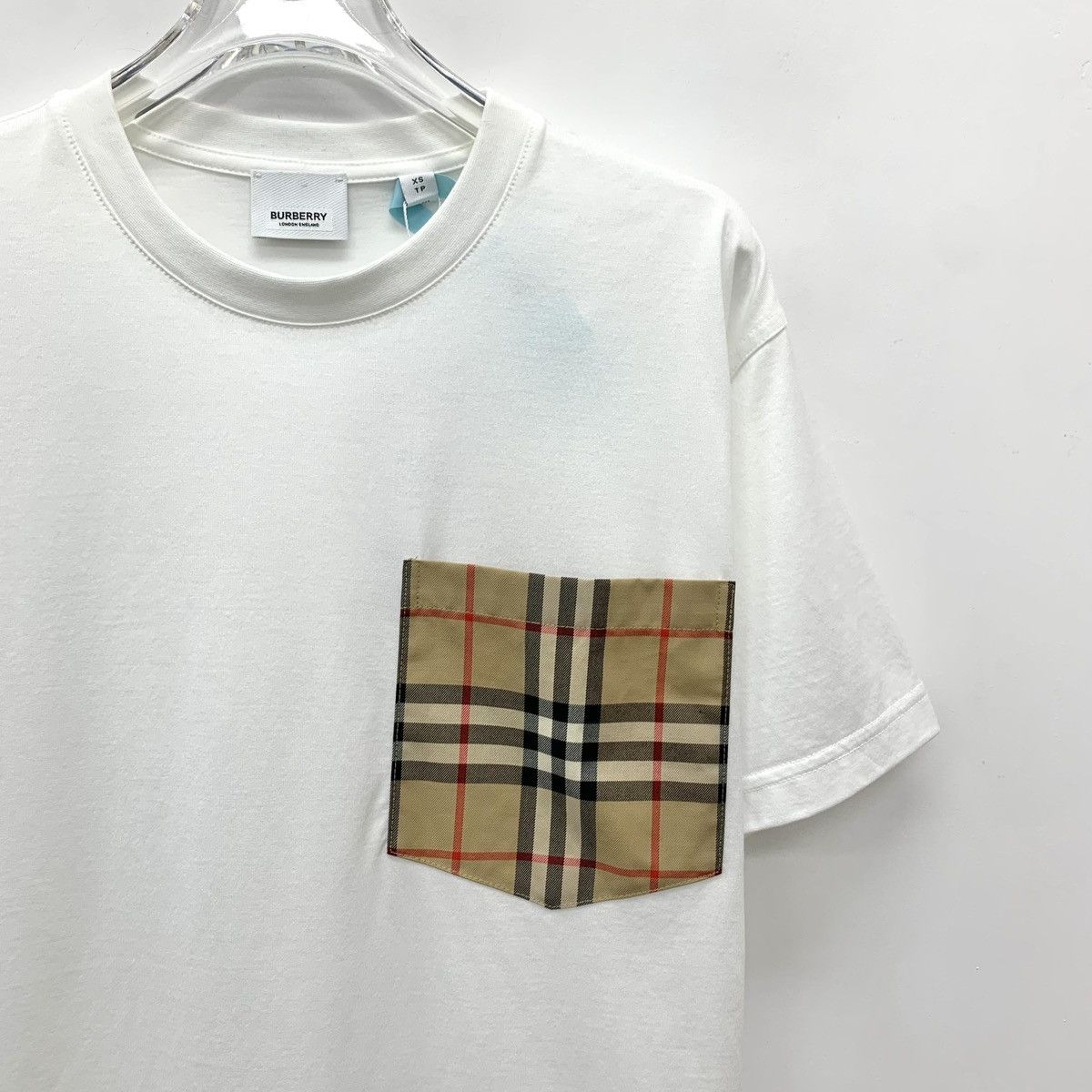 Burberry Burberry Check Pocket Spliced Short Sleeve T-shirt K26WX Size US XS / EU 42 / 0 - 3 Thumbnail