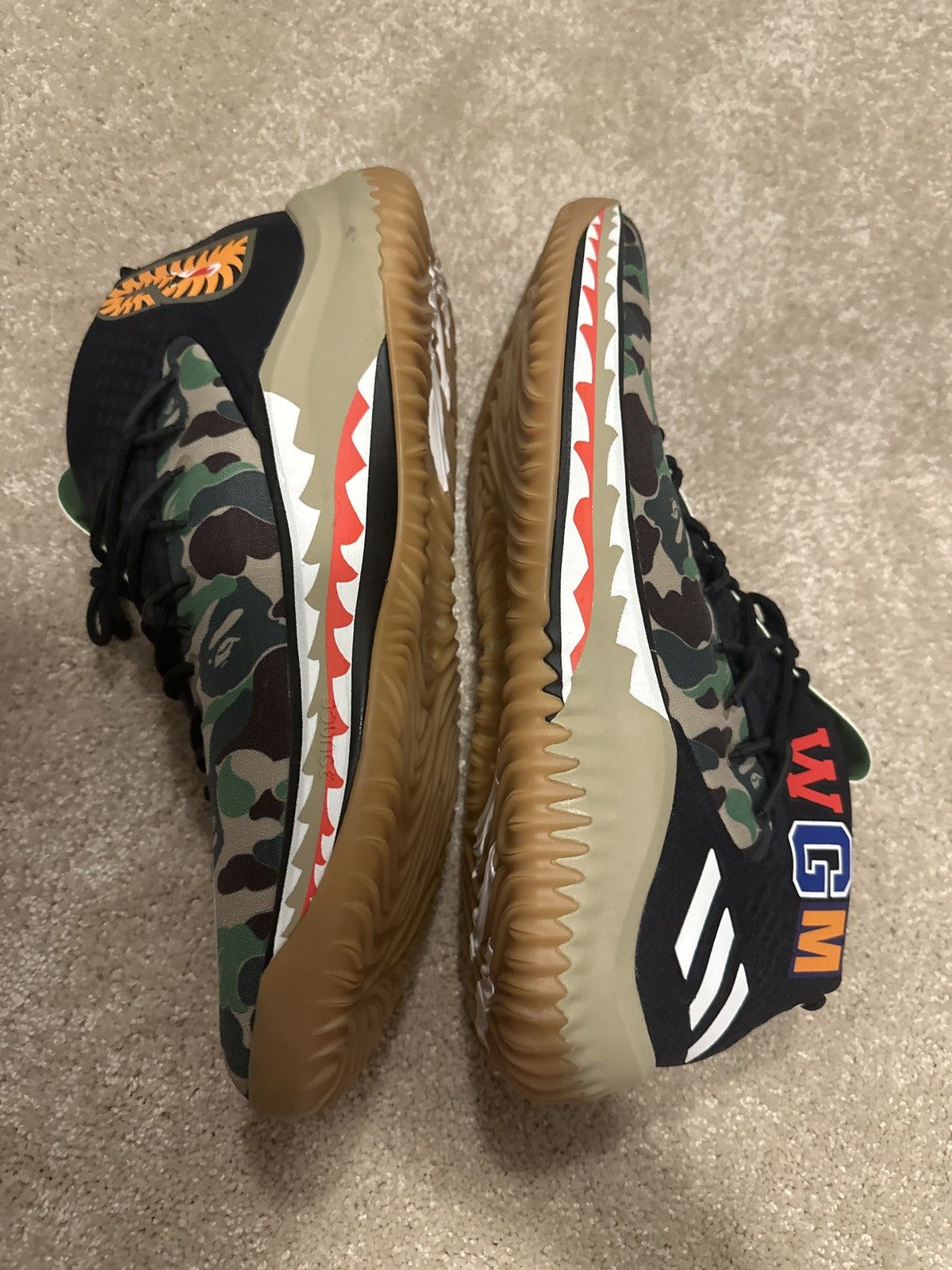 Adidas × Bape Bape x Adidas Dame 4 Bape Camo Size US 12.5 / EU 45-46 - 1 Thumbnail