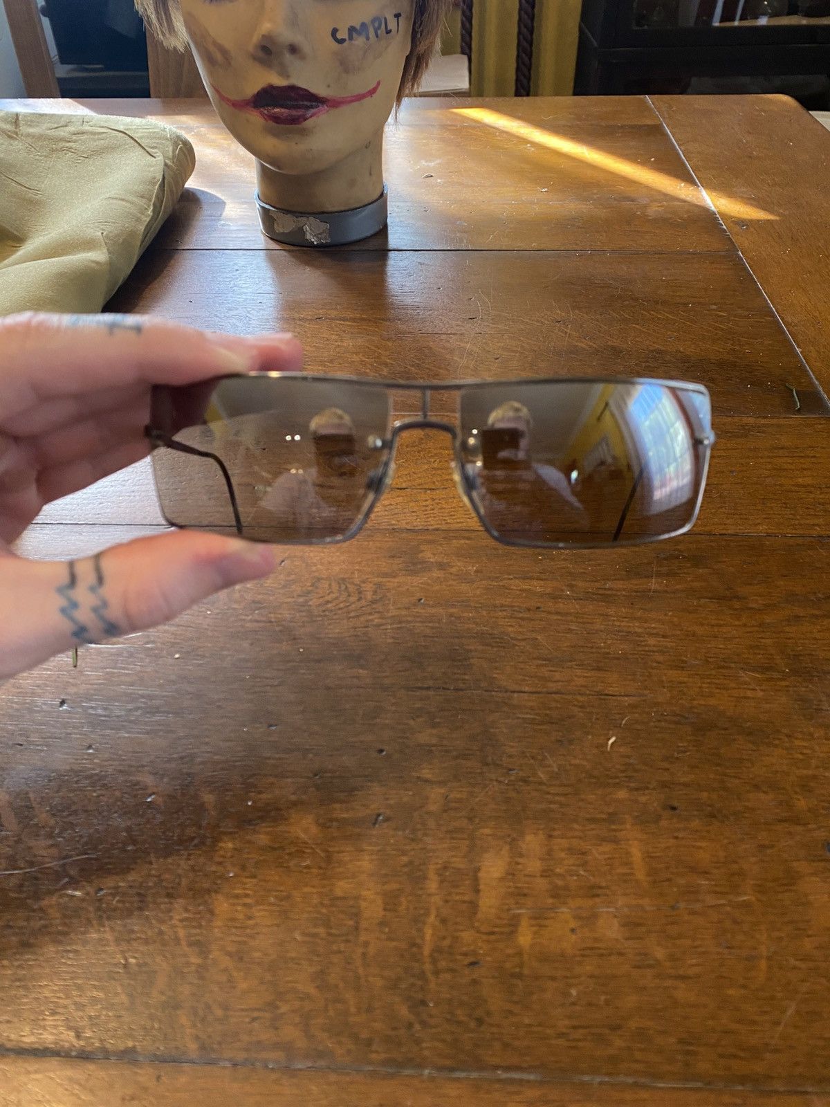 Designer × Giorgio Armani × Vintage vintage giorgio armani rimless sunglasses Size ONE SIZE - 9 Thumbnail