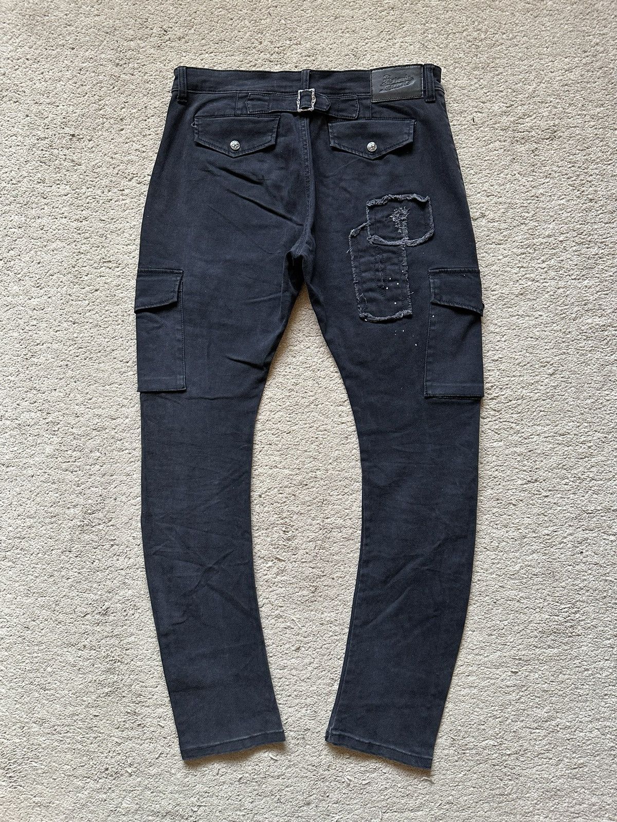 Japanese Brand 2000s Artemis Patchwork with Splatter Paint cargo J cut Pant Size US 32 / EU 48 - 8 Thumbnail