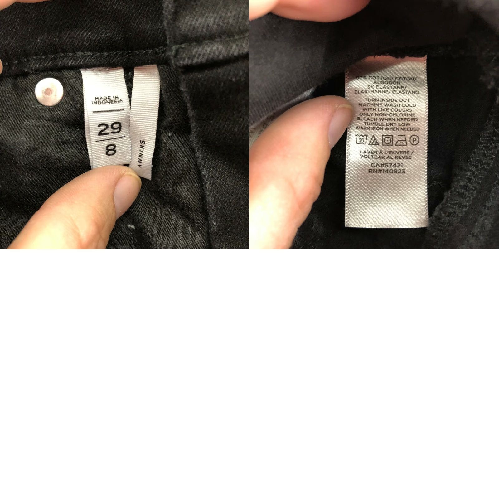 Loft LOFT Jeans Women Skinny Mid Rise Black Denim Size 29 - Regular Inseam 27 in - Cotton Denim Size 29" - 8 Thumbnail
