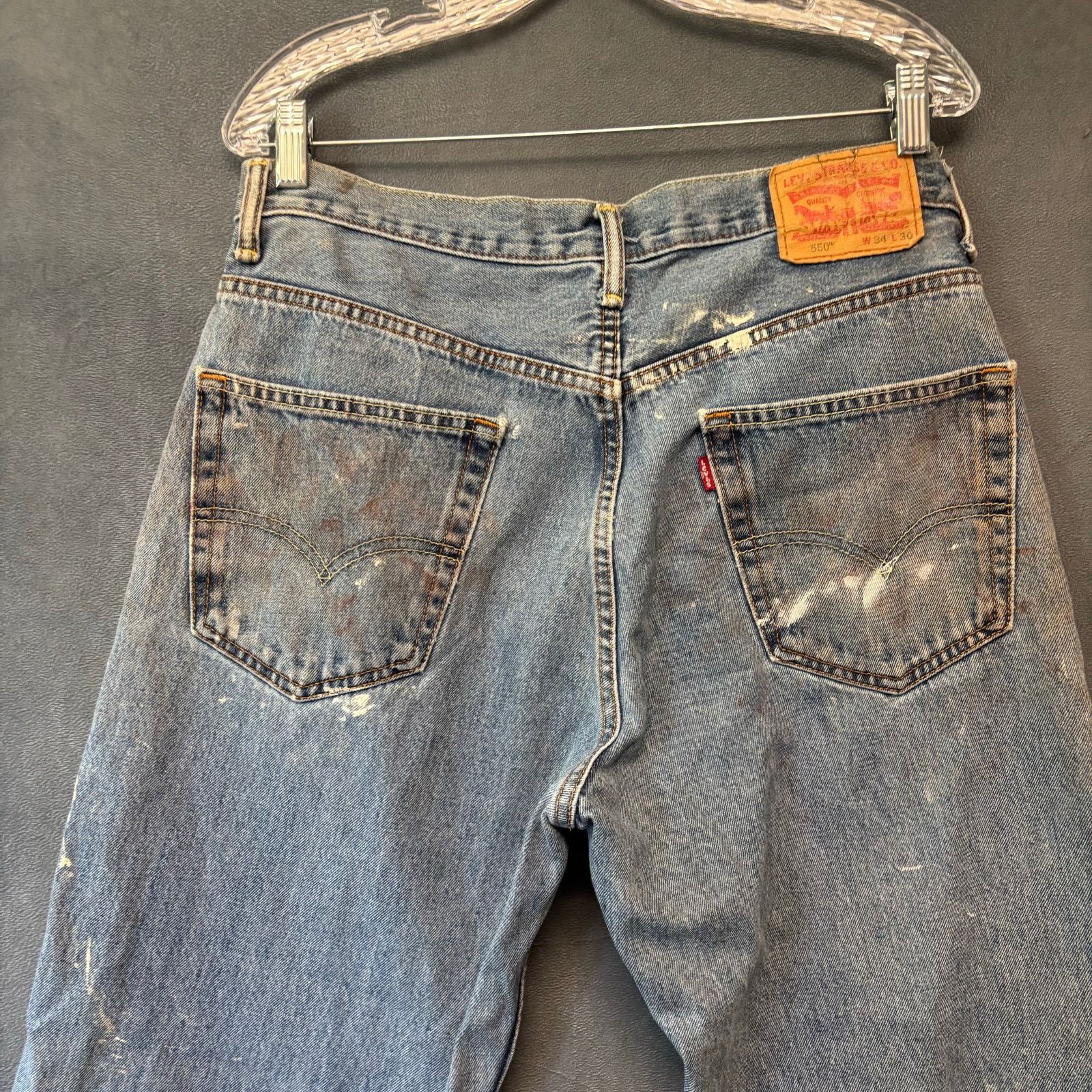Levi's Thrashed Levi's 550 34x30 Paint Marks Skater Grunge Casual Size US 34 / EU 50 - 7 Thumbnail