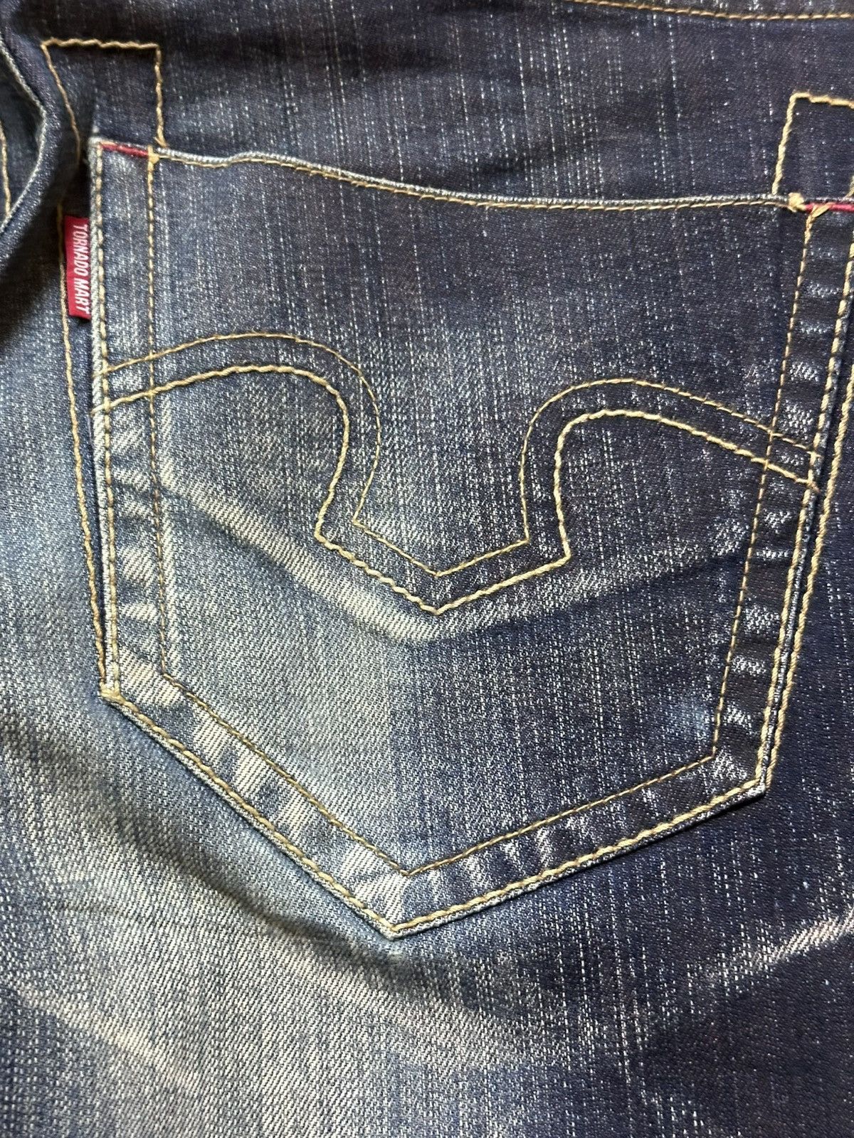 Tornado Mart Vintage Tornado Mart Flare Clawmark Mudwash Denim Size US 33 - 9 Thumbnail