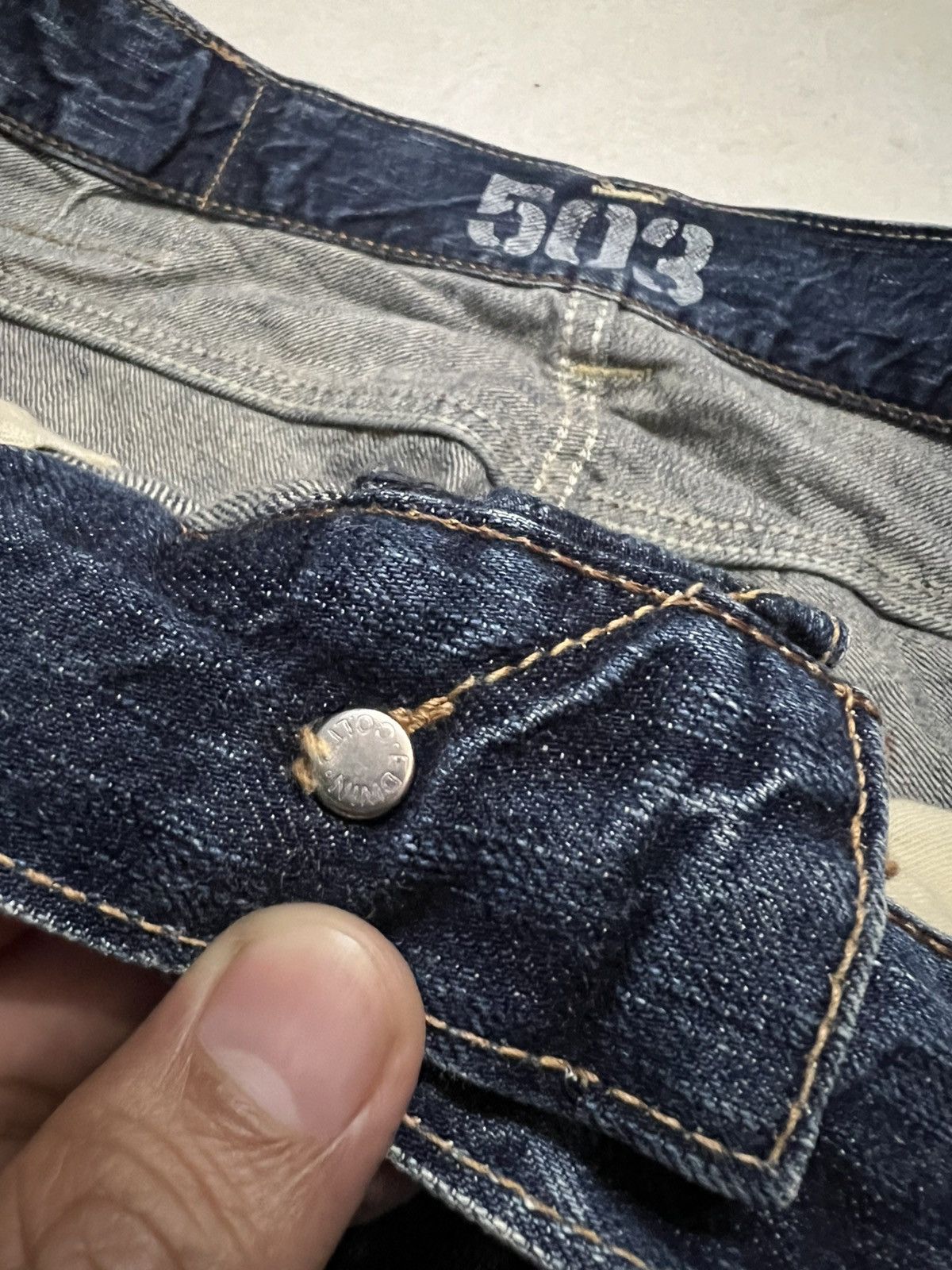 Edwin 💥Flare💥Vintage Edwin 503 Clawmark Mudwash Jean Size US 34 / EU 50 - 11 Thumbnail